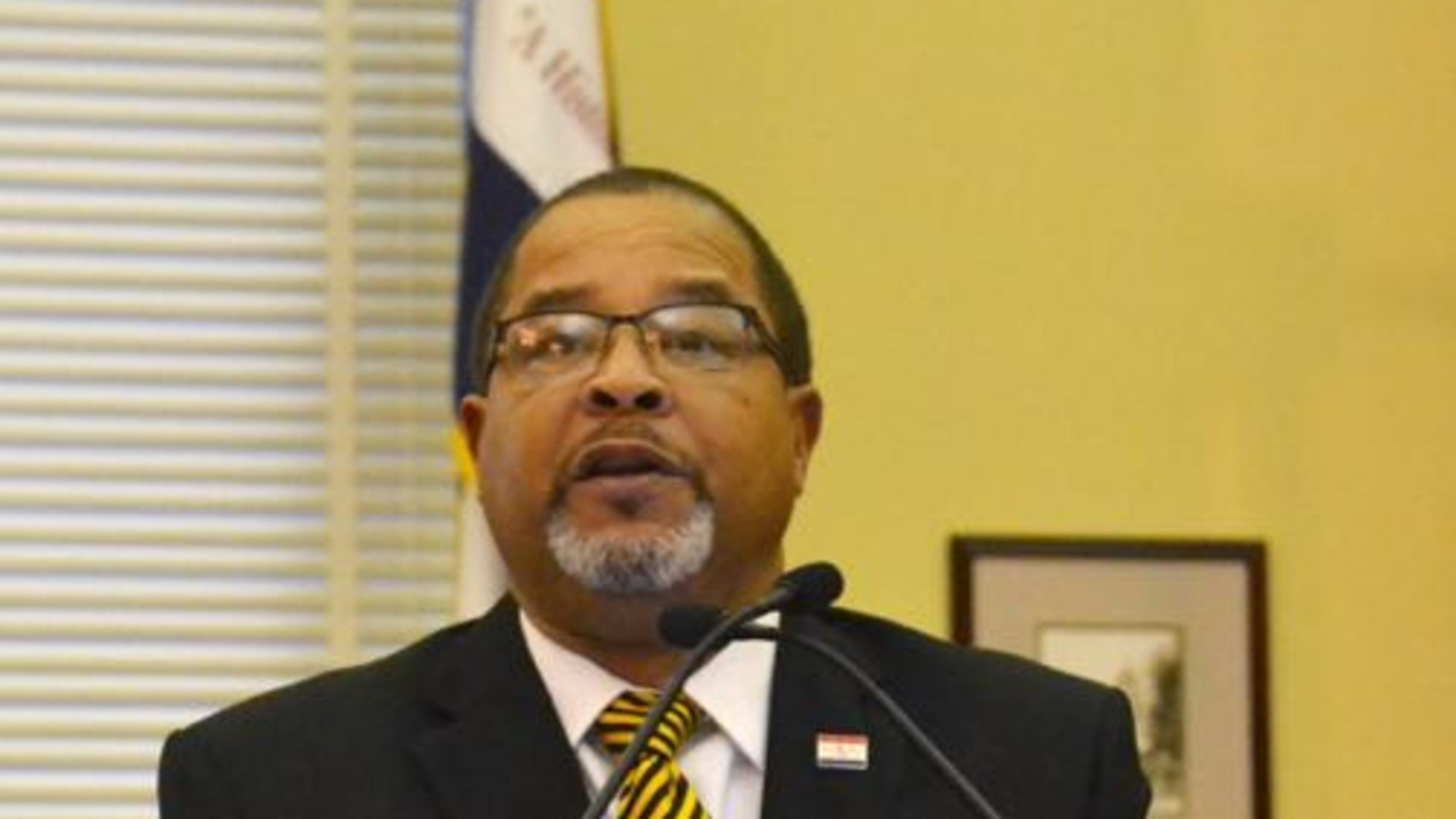 Fayetteville Mayor Ed Johnson outlined the city’s economic goals during Thursday’s State of the City address. Photo by Jill Howard Church for the AJC