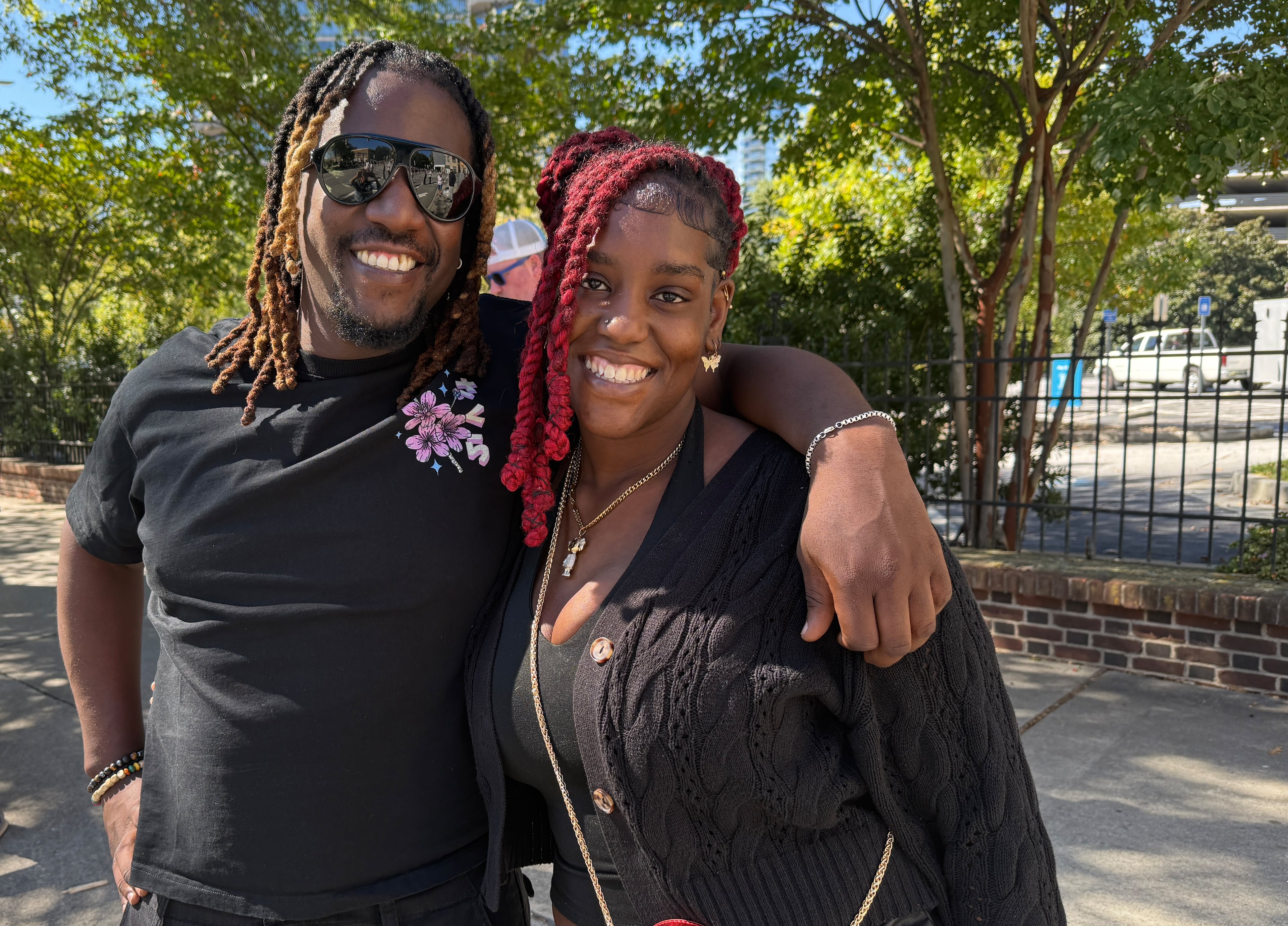 Jethro Elistin (left), 39, and his niece, Mariah Moise, 20, recently moved to Atlanta from Cape Cod, Mass., and Miami, respectively, to find a city they felt comfortable to call home. (Danielle Charbonneau/AJC)