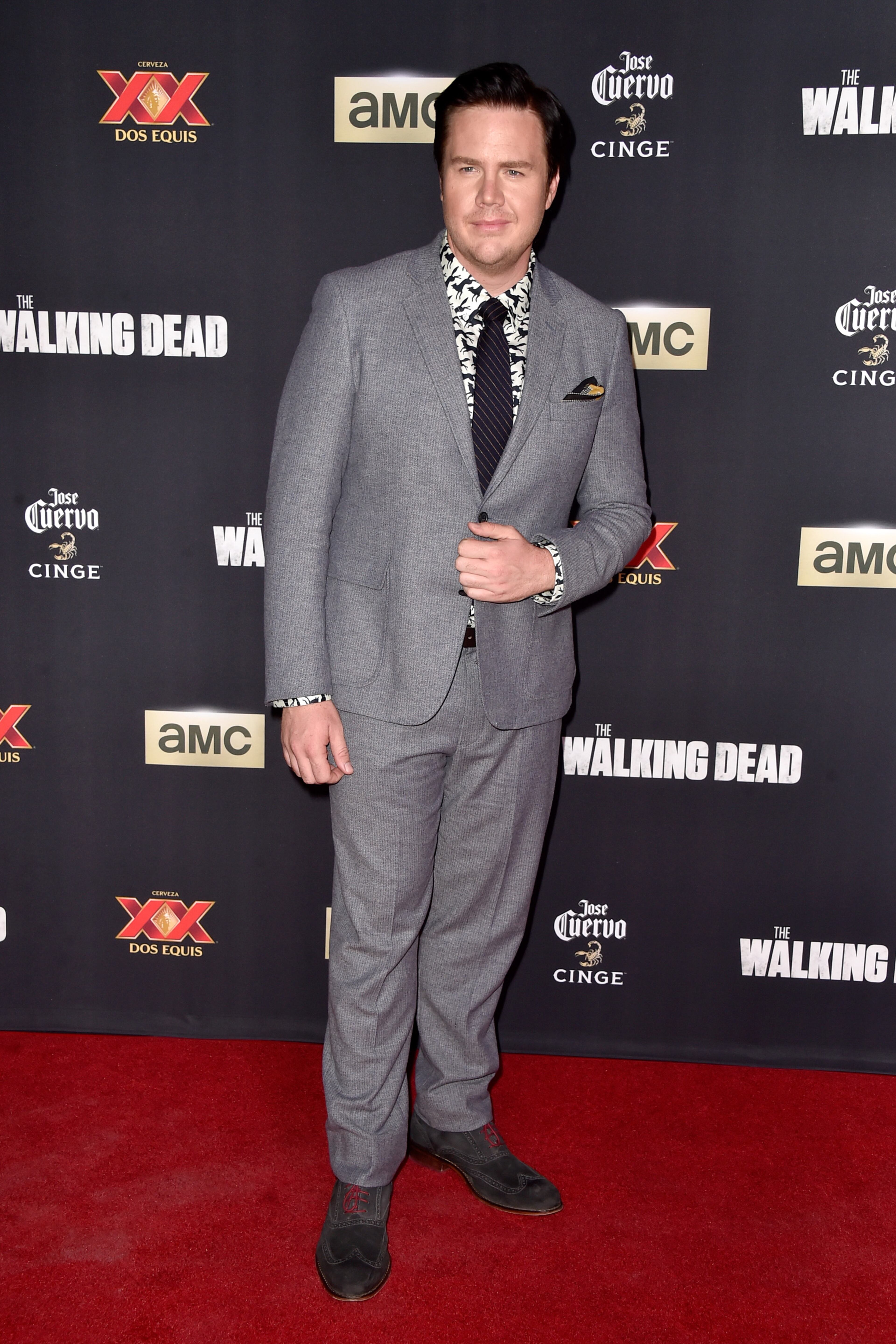 UNIVERSAL CITY, CA - OCTOBER 02: Actor Josh McDermitt attends the season 5 premiere of "The Walking Dead" at AMC Universal City Walk on October 2, 2014 in Universal City, California. (Photo by Frazer Harrison/Getty Images)