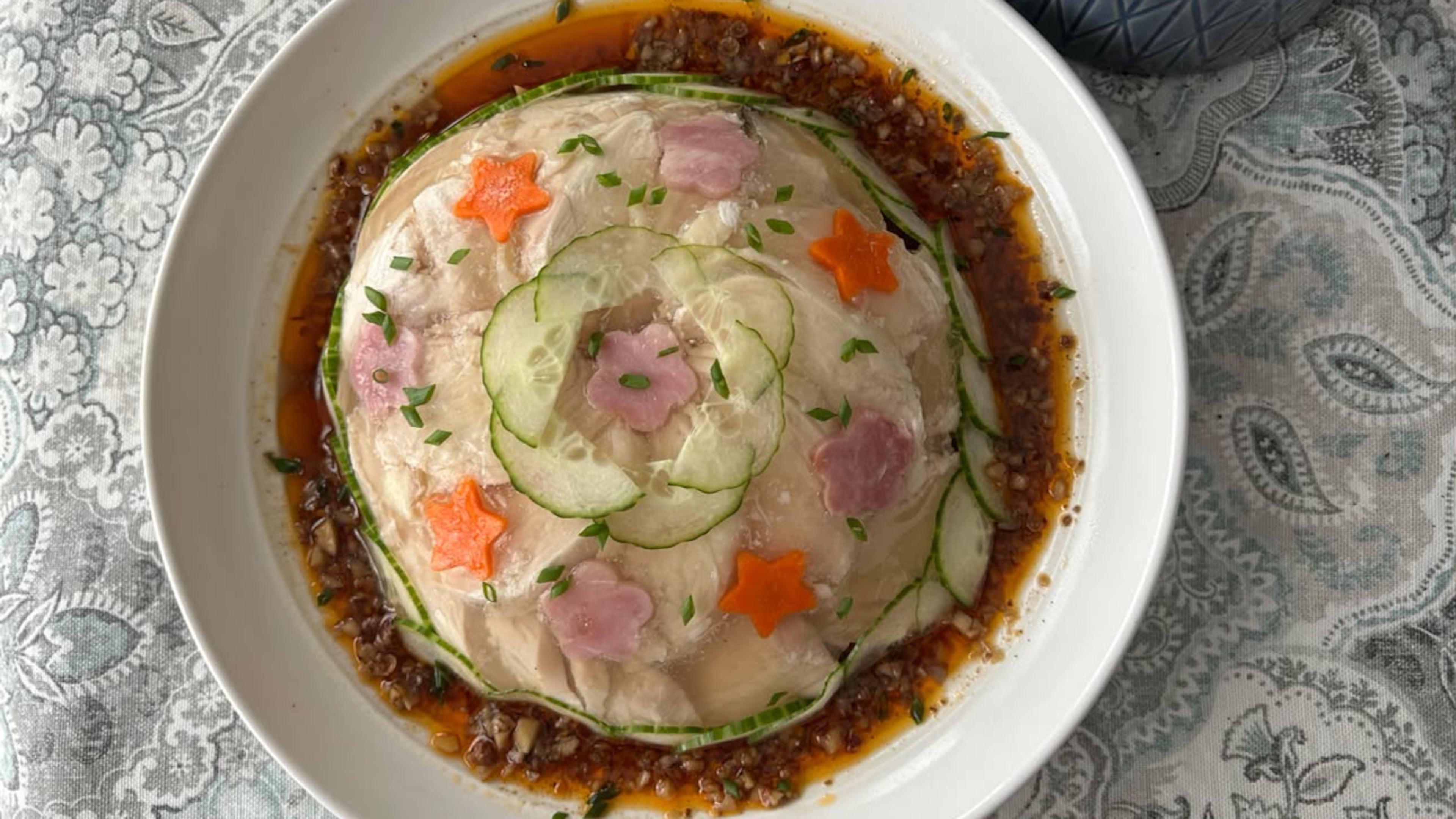 Pop-ups Beksa Lala and Soupbelly will hold a '70s-inspired dinner this week. Expect to find konshui chicken aspic on the menu with deviled egg trout roe and bread with saffron butter. (Courtesy of Soupbelly)