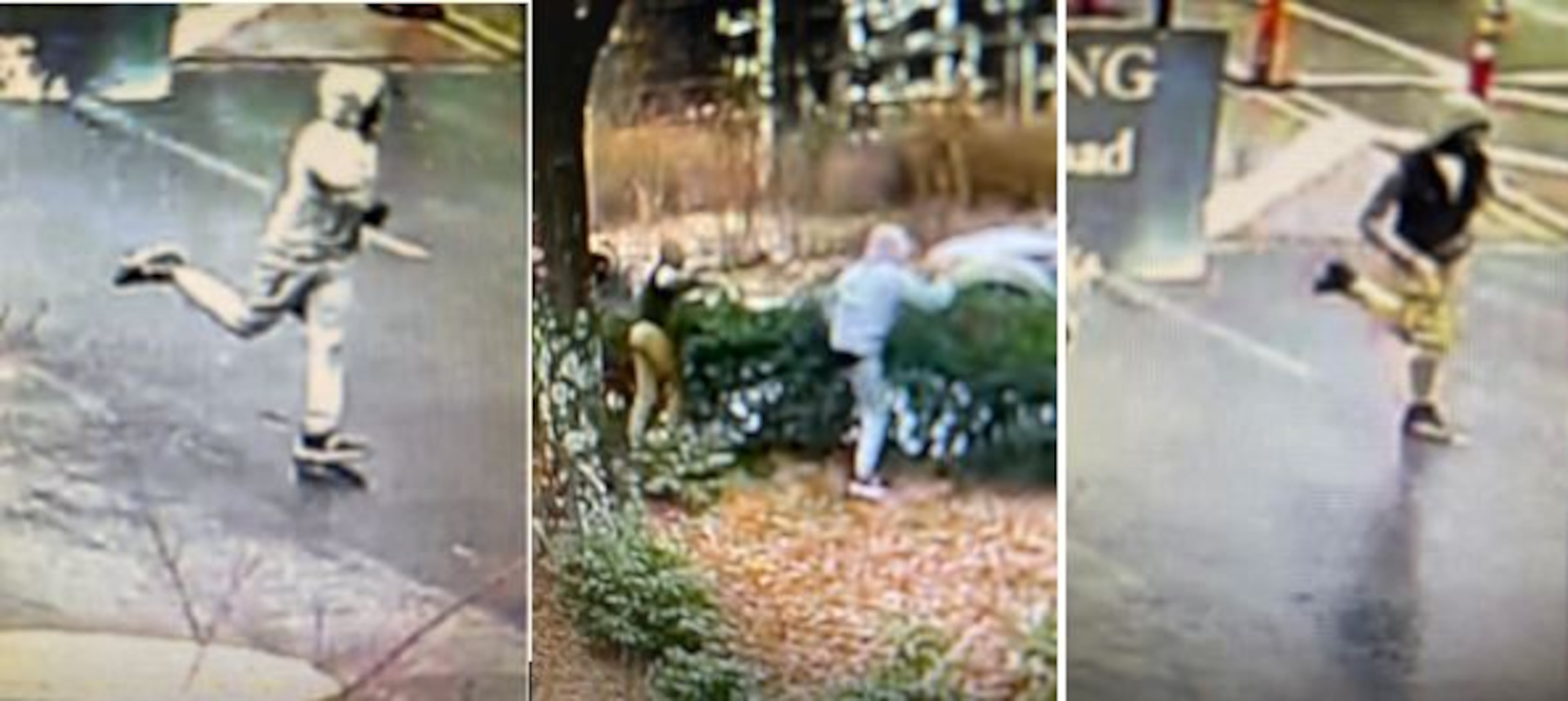 Police are searching for two suspects accused of shooting a Macy's employee in the Lenox Square parking garage during a botched carjacking.