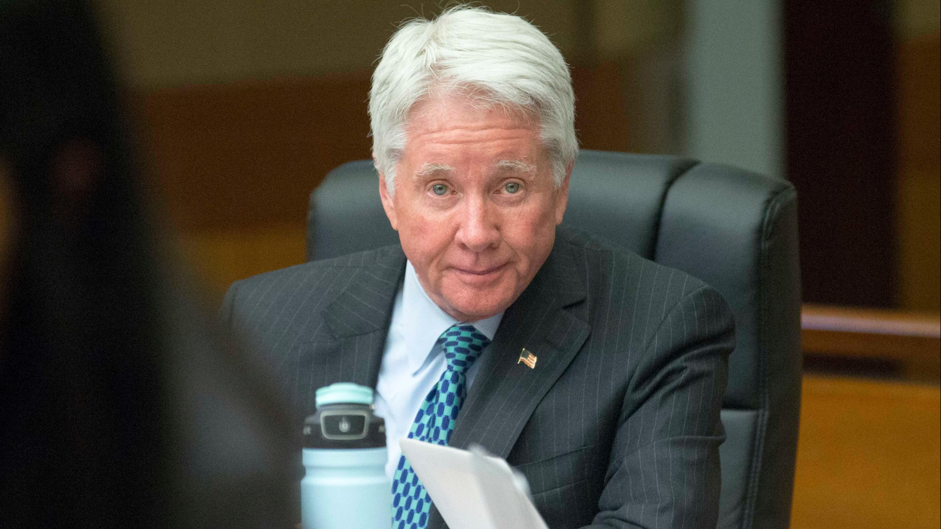 03/09/2018 -- Atlanta, GA - Claud "Tex" McIver sits with his attorneys as his trial resumed following a week’s hiatus on Monday, March 9, 2018. ALYSSA POINTER/ALYSSA.POINTER@AJC.COM