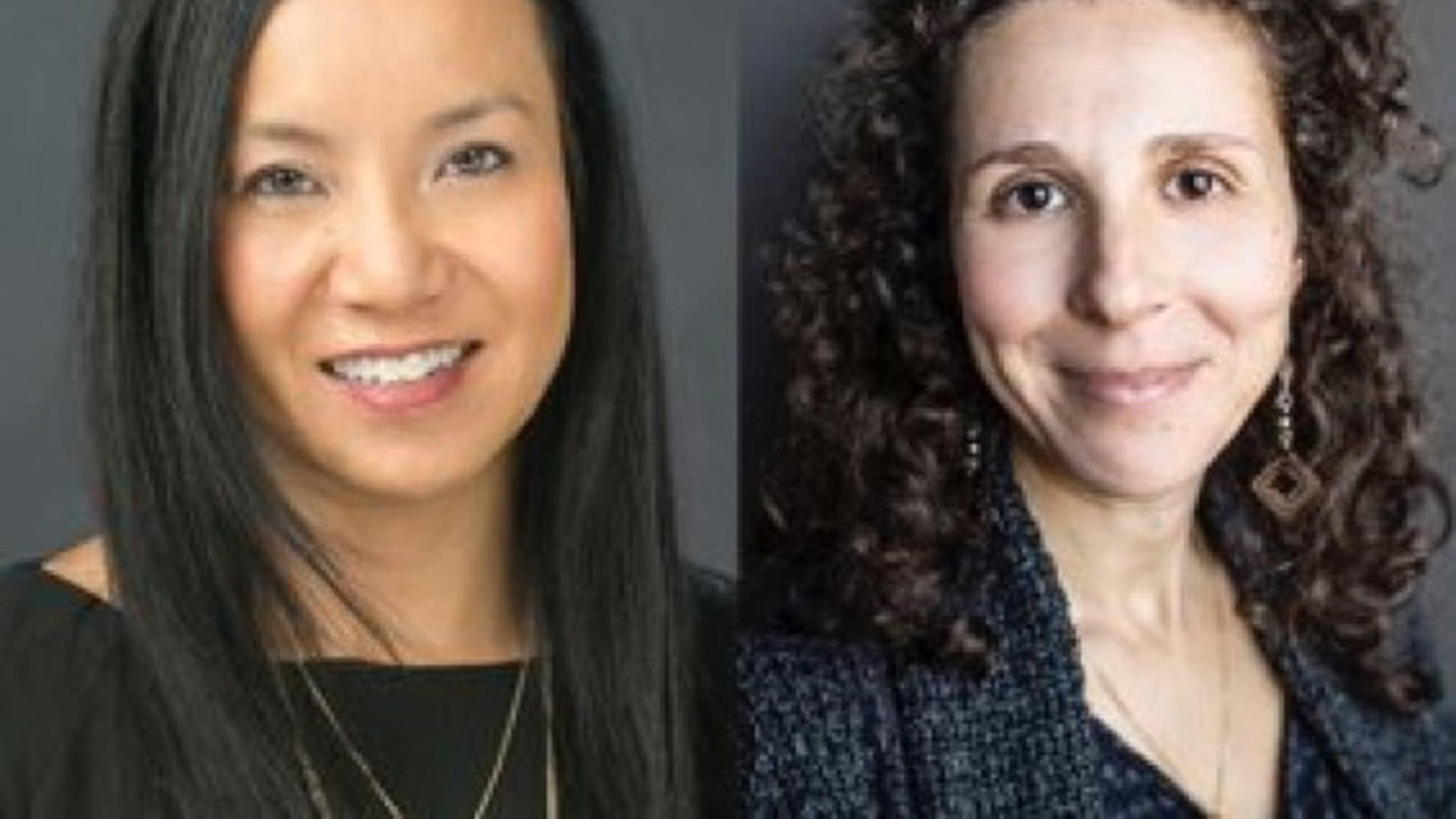 Kim Libertini (left) and Robynne Boyd created the Goodgrief app after a friend introduced them via text message two years ago. Boyd, who lives in Decatur, and Libertini, who lives on Long Island, have never met in person. CONTRIBUTED