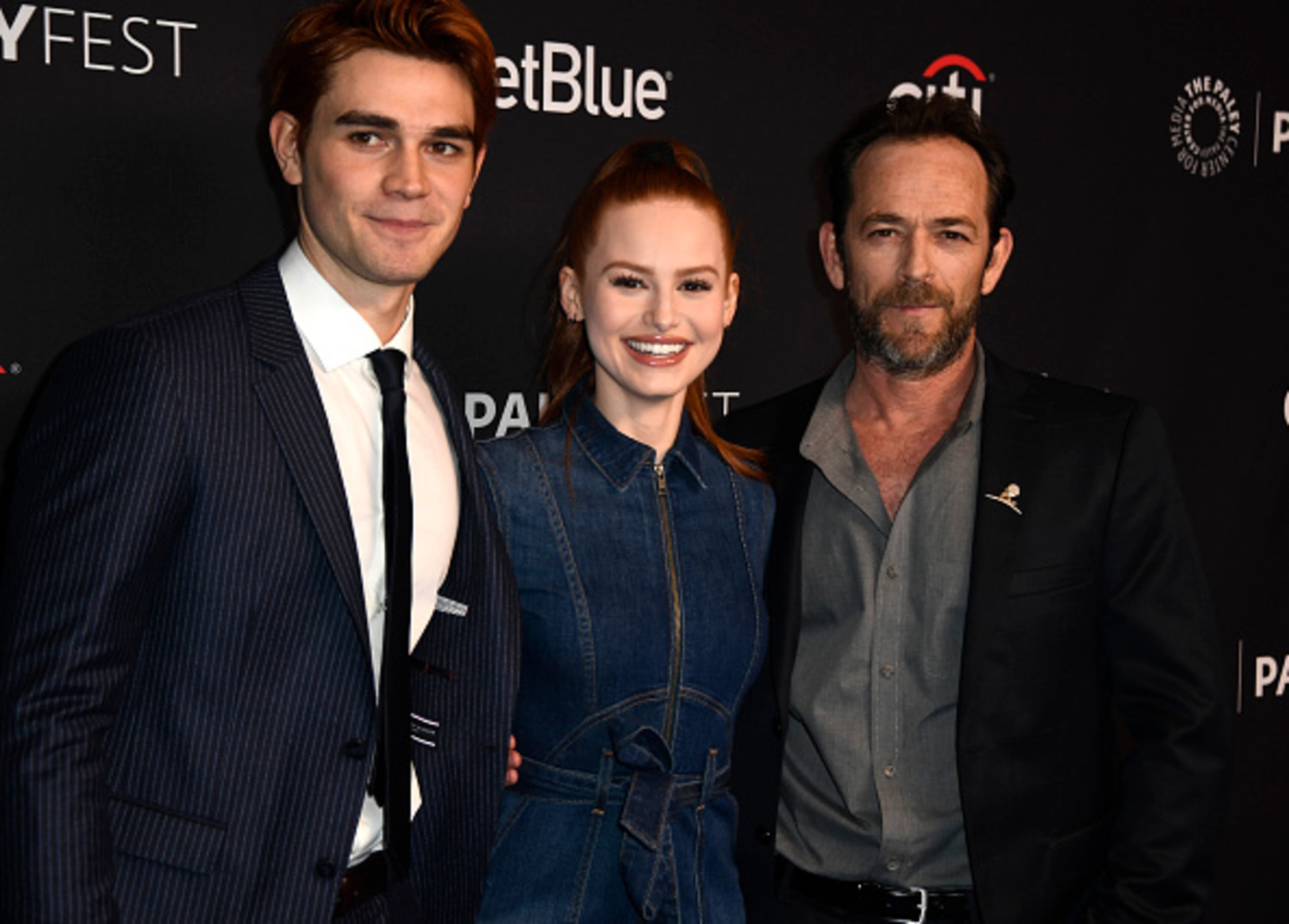 HOLLYWOOD, CA - MARCH 25: KJ Apa, Madelaine Petsch, Luke Perry attends The Paley Center For Media's 35th Annual PaleyFest Los Angeles - "Riverdale" at Dolby Theatre on March 25, 2018 in Hollywood, California. (Photo by Frazer Harrison/Getty Images)