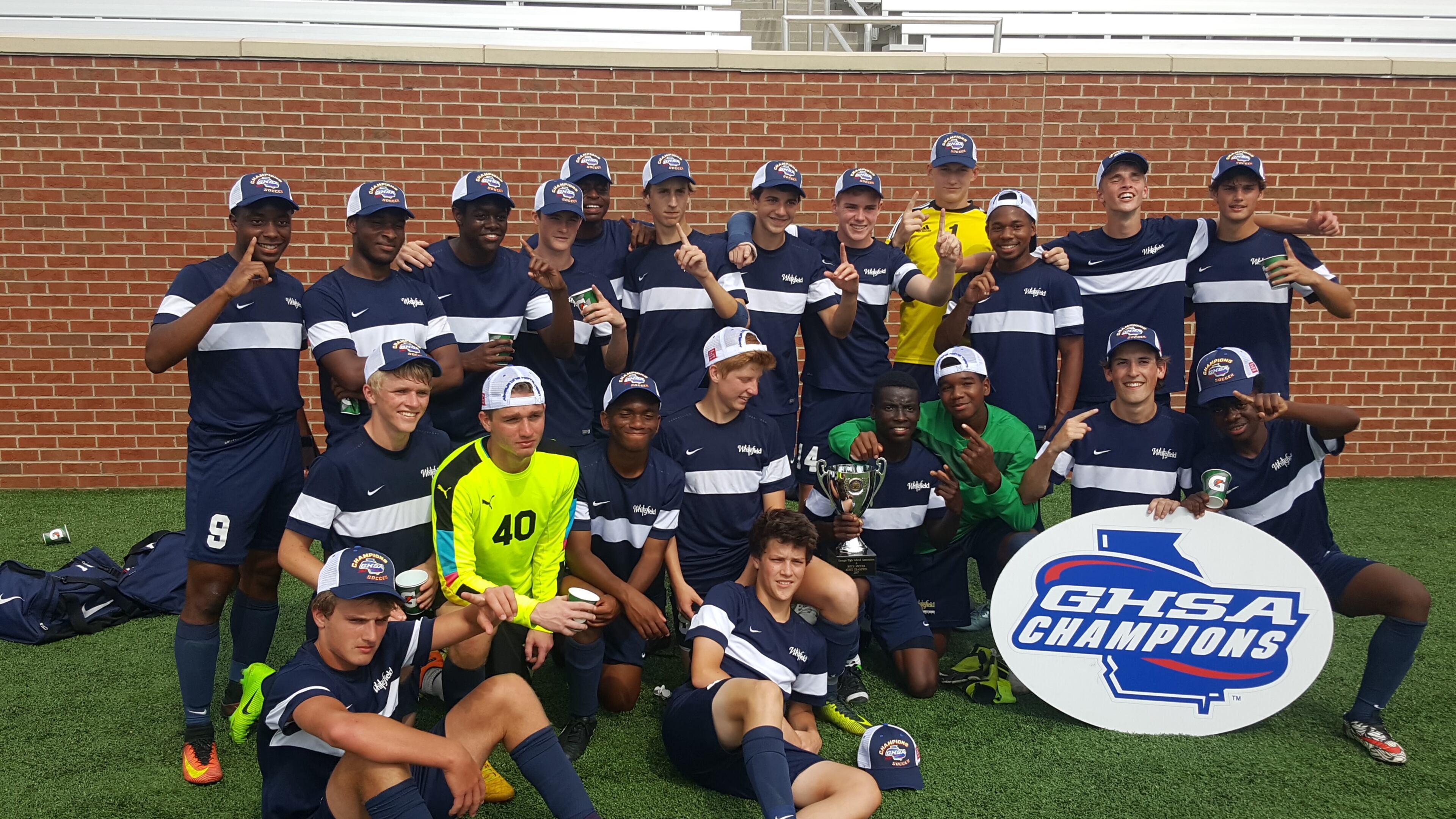 Whitefield Academy following its state title victory in Macon in 2017. (Seth Ellerbee photo)