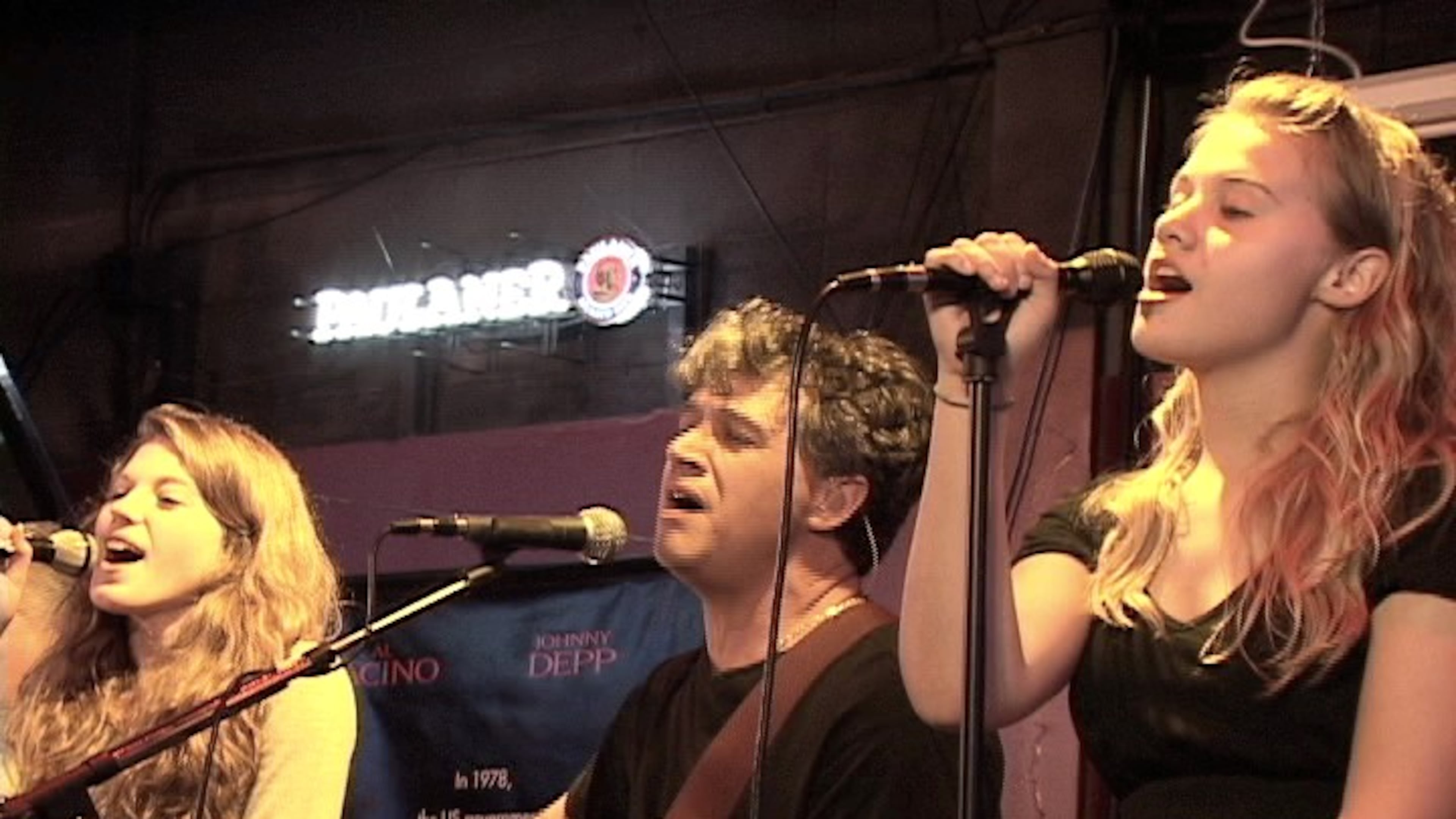 Maggie Adams (left), Tim Purcell and Sammie Purcell perform in the first incarnation of the Smyrna cover band Foxes and Fossils. Courtesy of Terry Heinlein