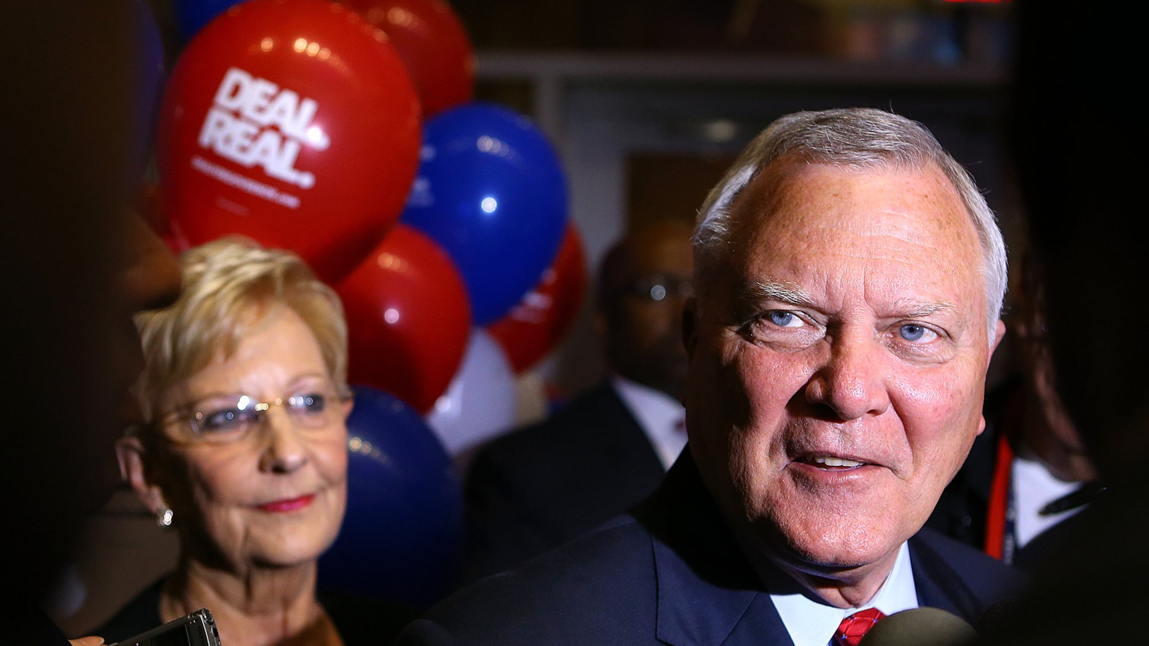 Gov. Nathan Deal and Georgia First Lady Sandra Deal arrive at the Georgia Republican Party Election Night Victory Party in the College Football Hall of Fame on election night. Deal will attempt fixes to the state’s educational funding formula, ethics commission and criminal justice system in his second term. CURTIS COMPTON / CCOMPTON@AJC.COM