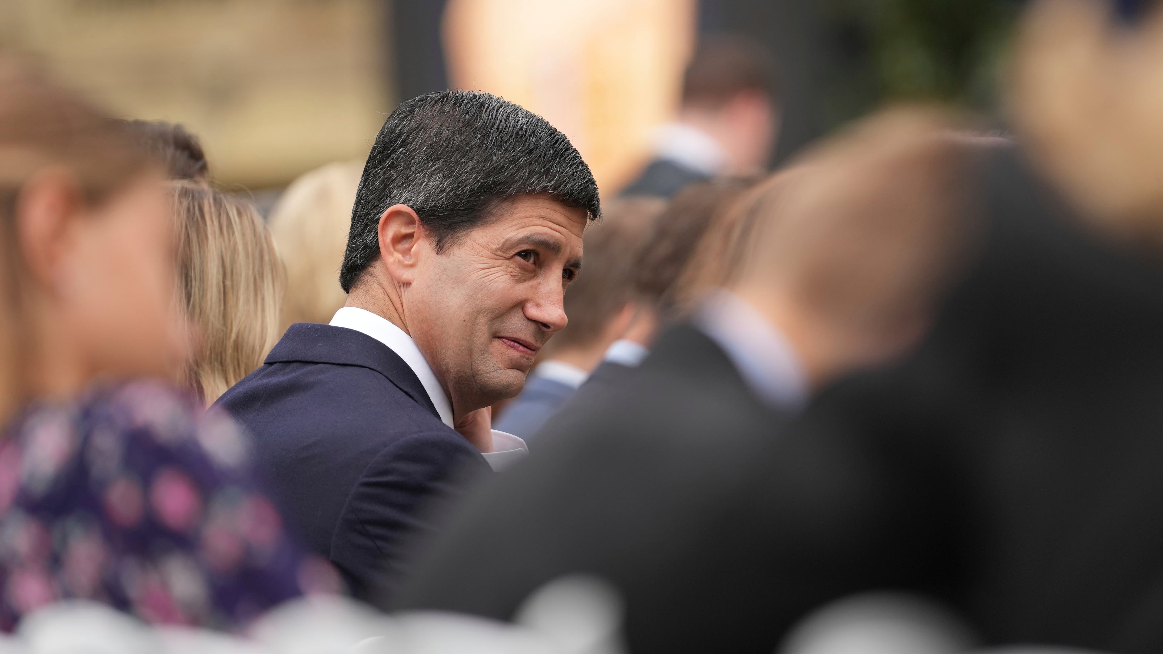 Federal Reserve Board Chairman Kevin Warsh attends an observance ceremony on the 25th anniversary of the 9/11 attacks, Friday, Sept. 11, 2026, at the Pentagon in Washington. (AP Photo/Mark Schiefelbein)