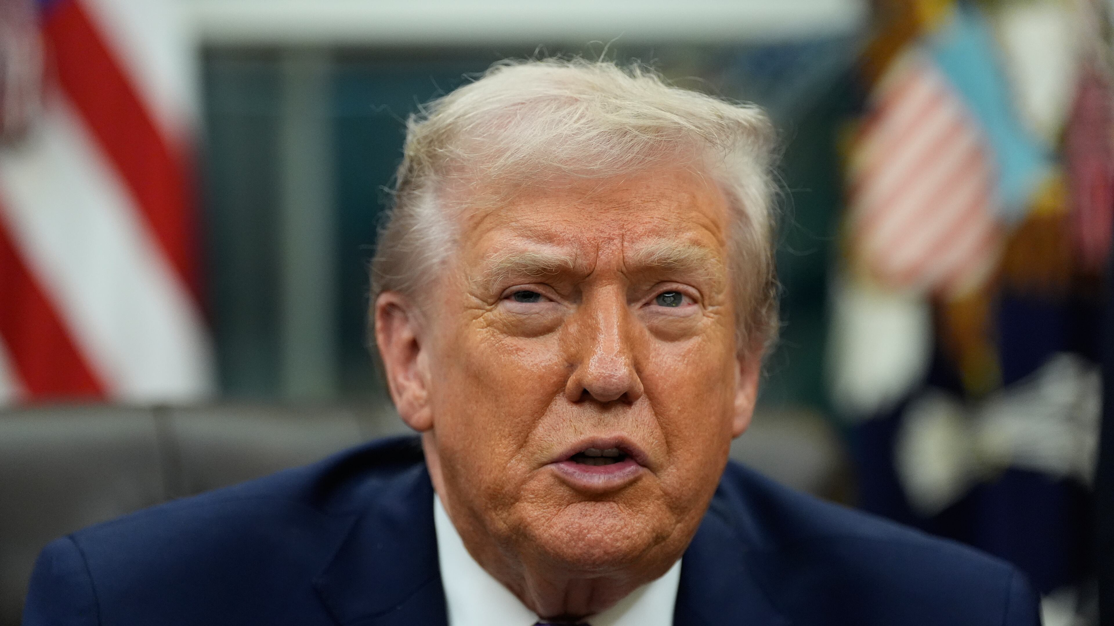 FILE - President Donald Trump speaks during a signing ceremony in the Oval Office of the White House, Dec. 11, 2025, in Washington. (AP Photo/Alex Brandon, File)