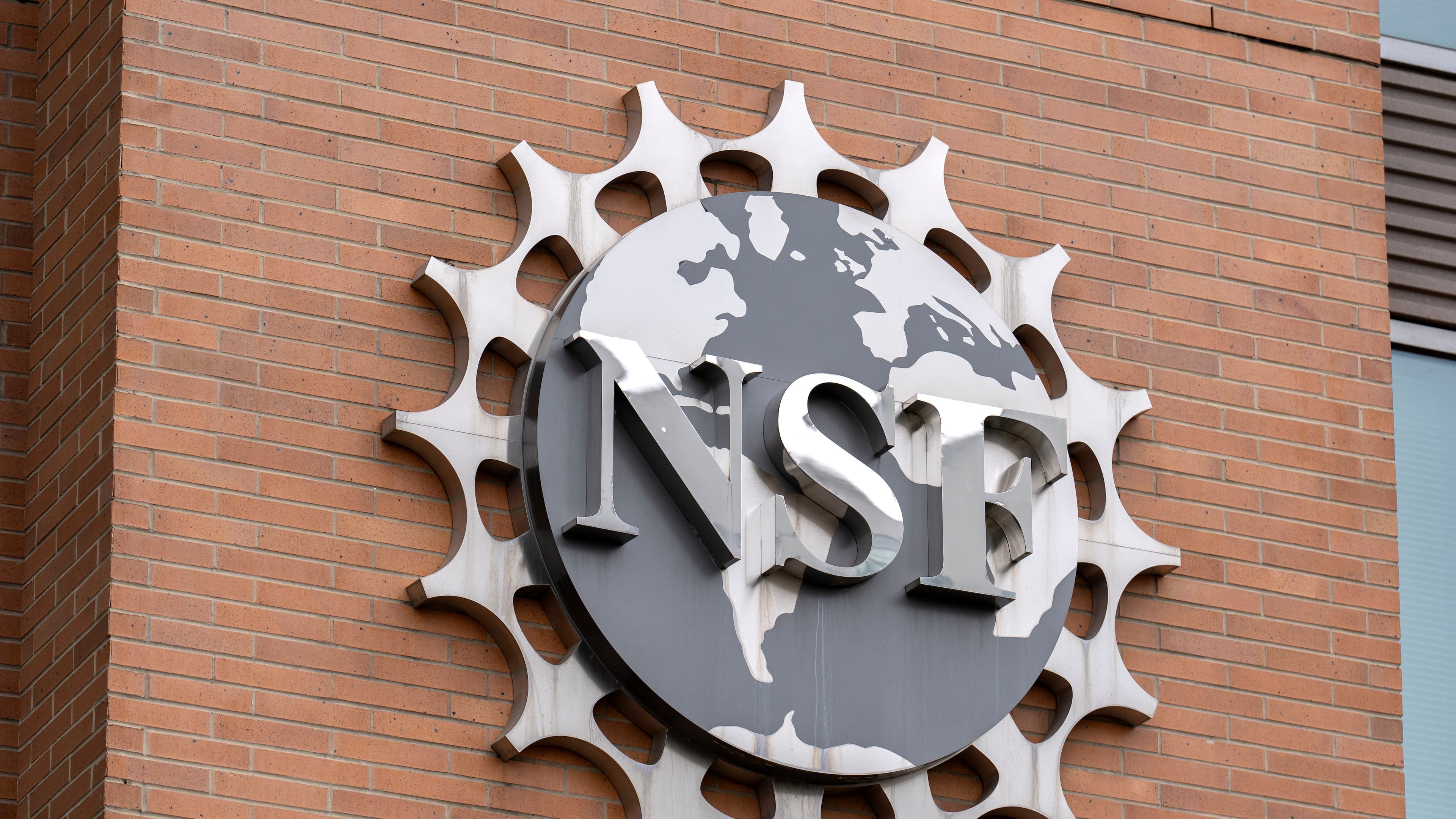 FILE - The headquarters of the National Science Foundation is photographed May 29, 2025, in Alexandria, Va. (AP Photo/Mark Schiefelbein, File)