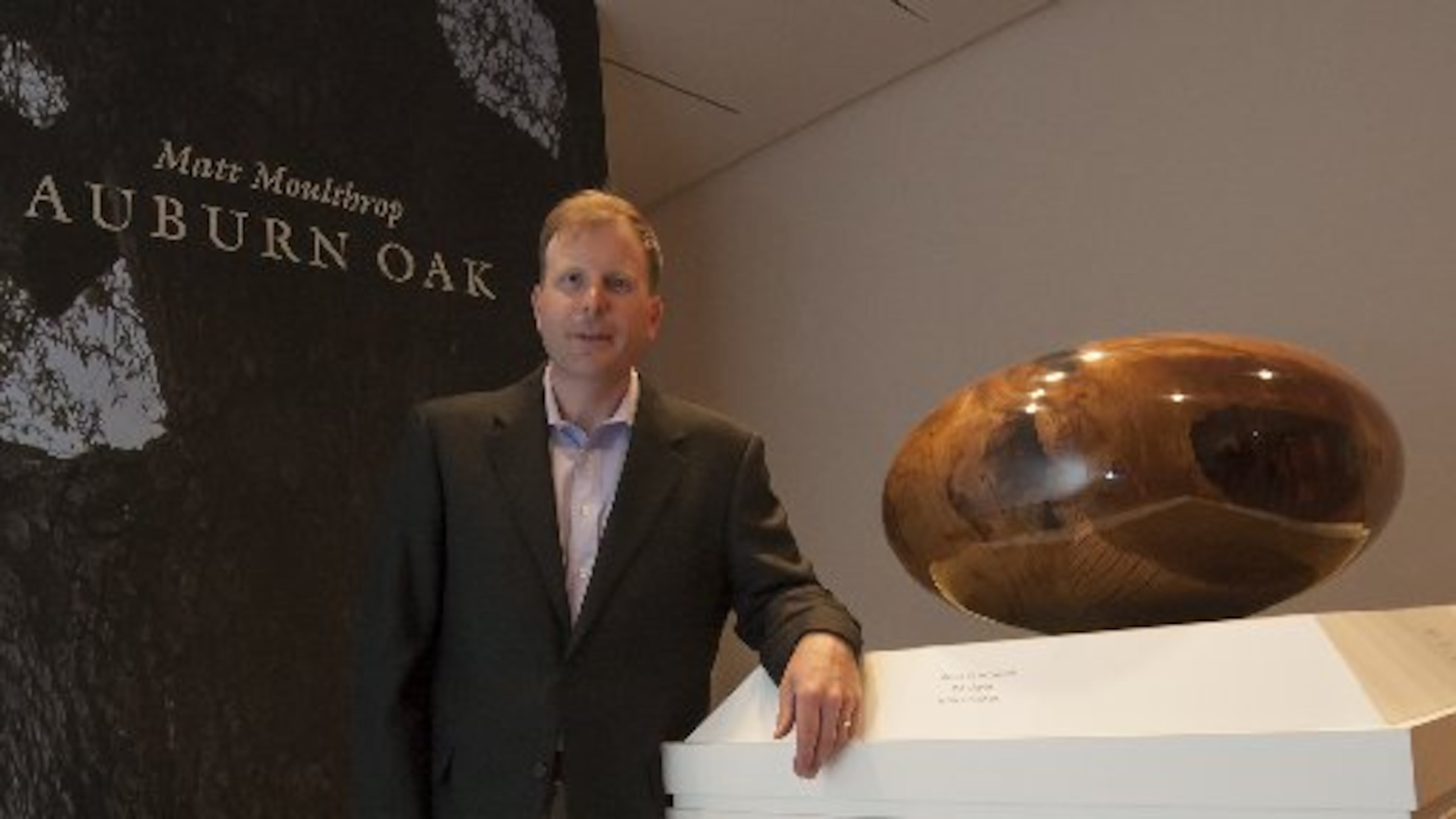 Atlanta wood-turner Matt Moulthrop created a large sculptural bowl from one of the Auburn Oaks that was poisoned at Toomer's Corner. It was recently unveiled at Auburn University's Jule Collins Smith Museum of Fine Art. CONTRIBUTED BY JULE COLLINS SMITH MUSEUM