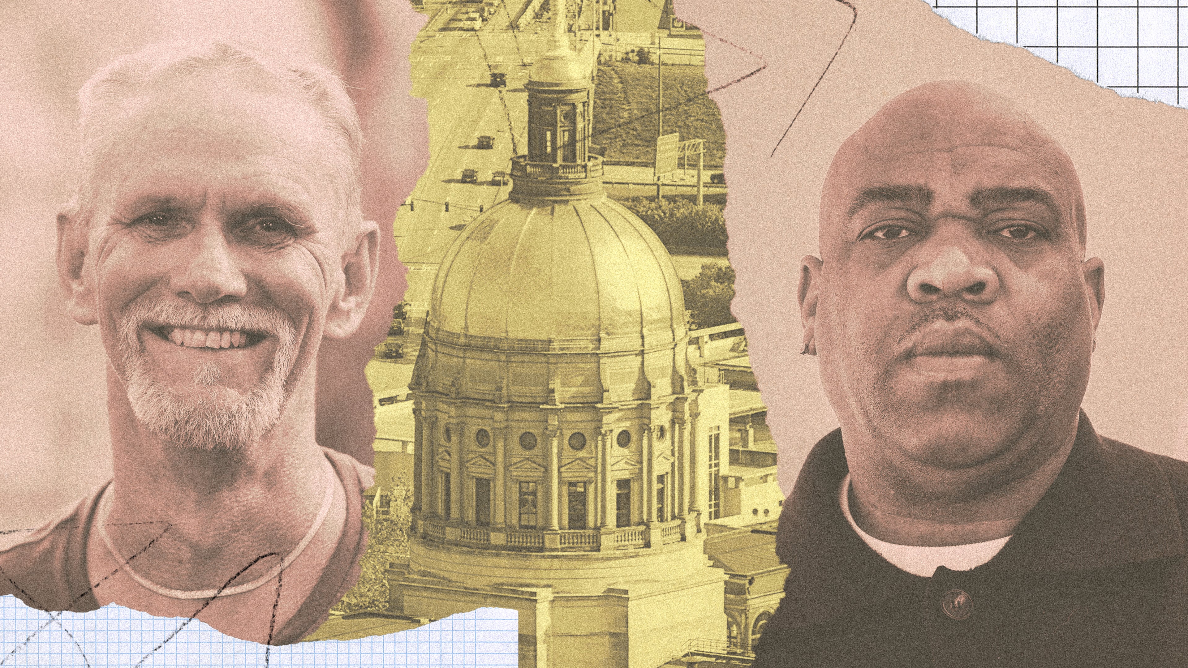 (Photo Illustration: Chris Skinner for the AJC | Source: Mike Stewart/AP, Tyson Horne/AJC)