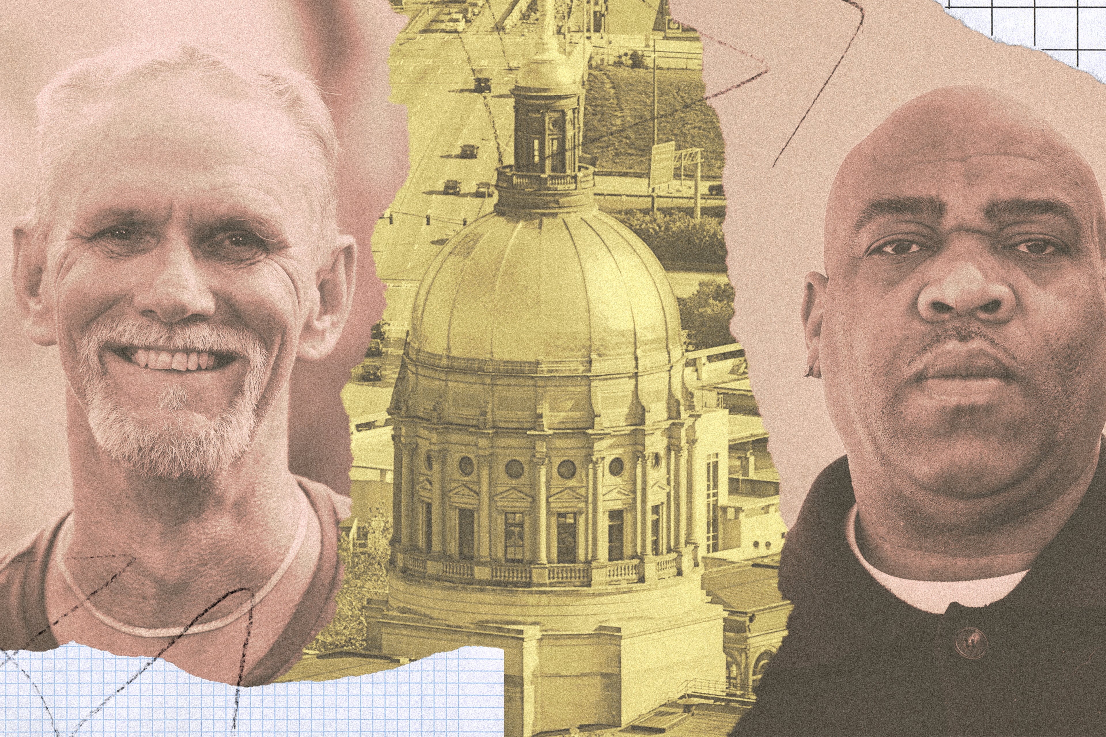 (Photo Illustration: Chris Skinner for the AJC | Source: Mike Stewart/AP, Tyson Horne/AJC)