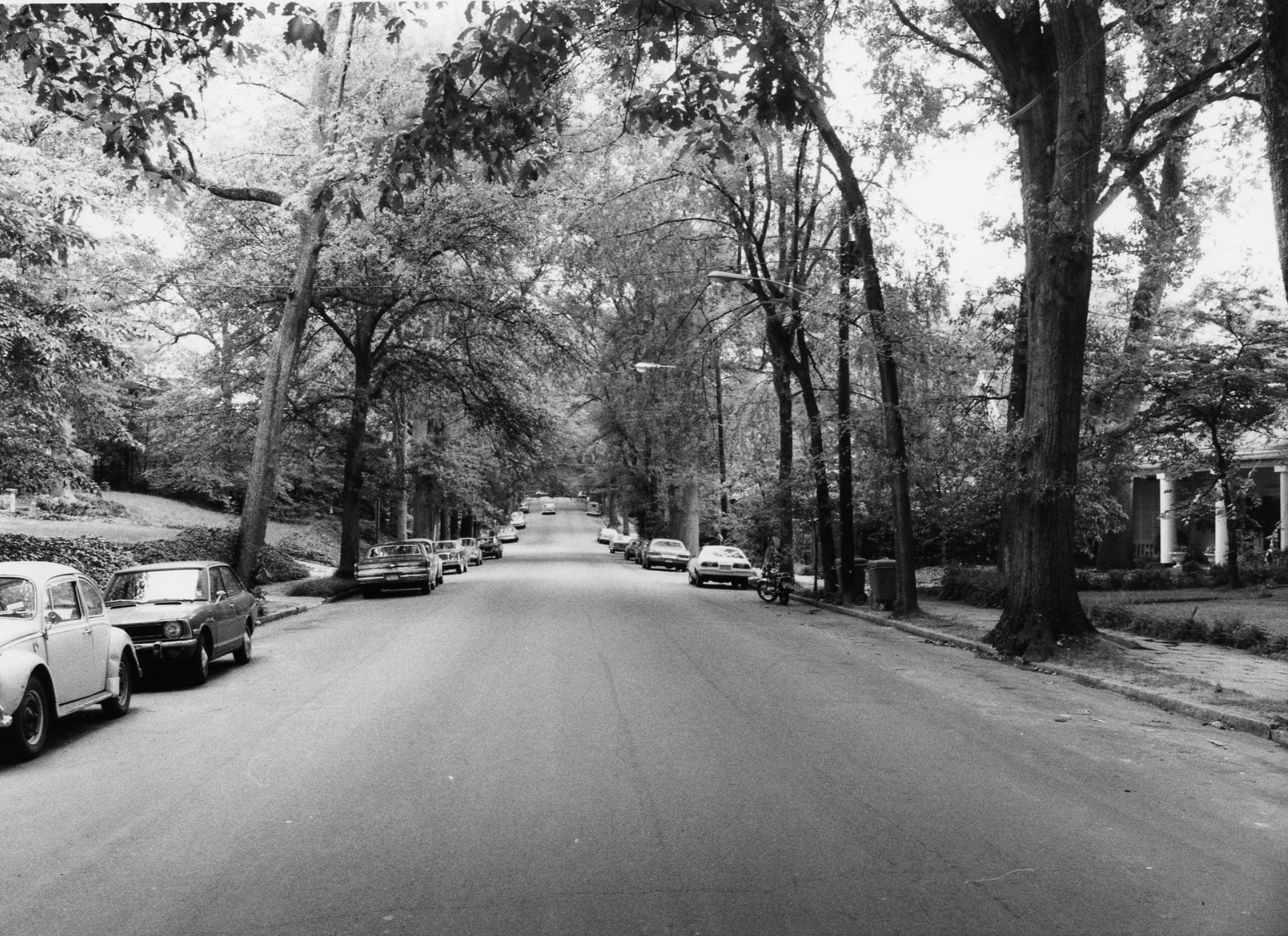 Myrtle Street at 6th Street looking south in Midtown Atlanta. Photo taken August 17, 1979.