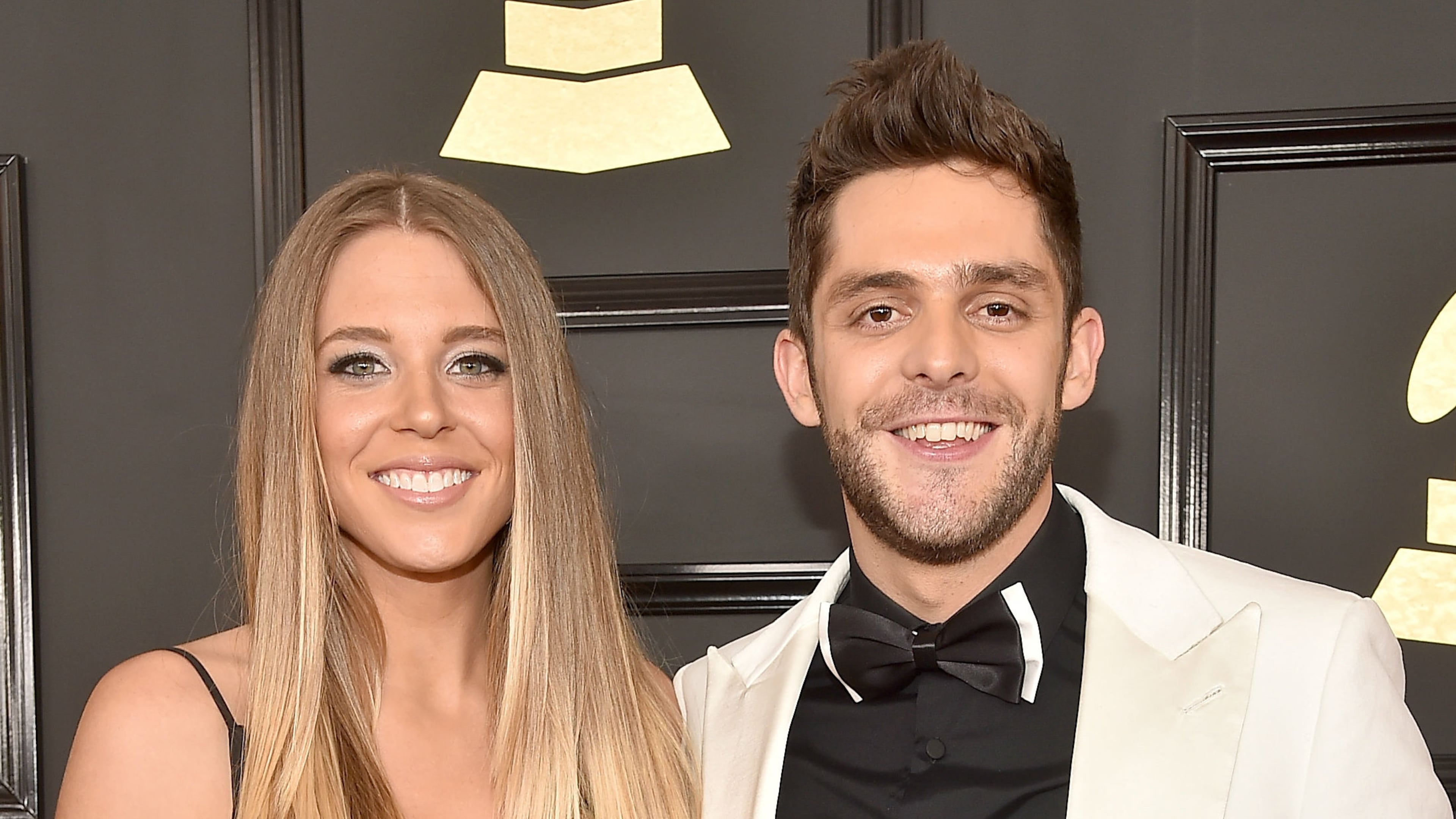 Singer Thomas Rhett and wife Lauren Akins announced that they are expecting two babies -- one is being adopted from a country in Africa and Atkins is pregnant with a child. (Photo by Alberto E. Rodriguez/Getty Images for NARAS)