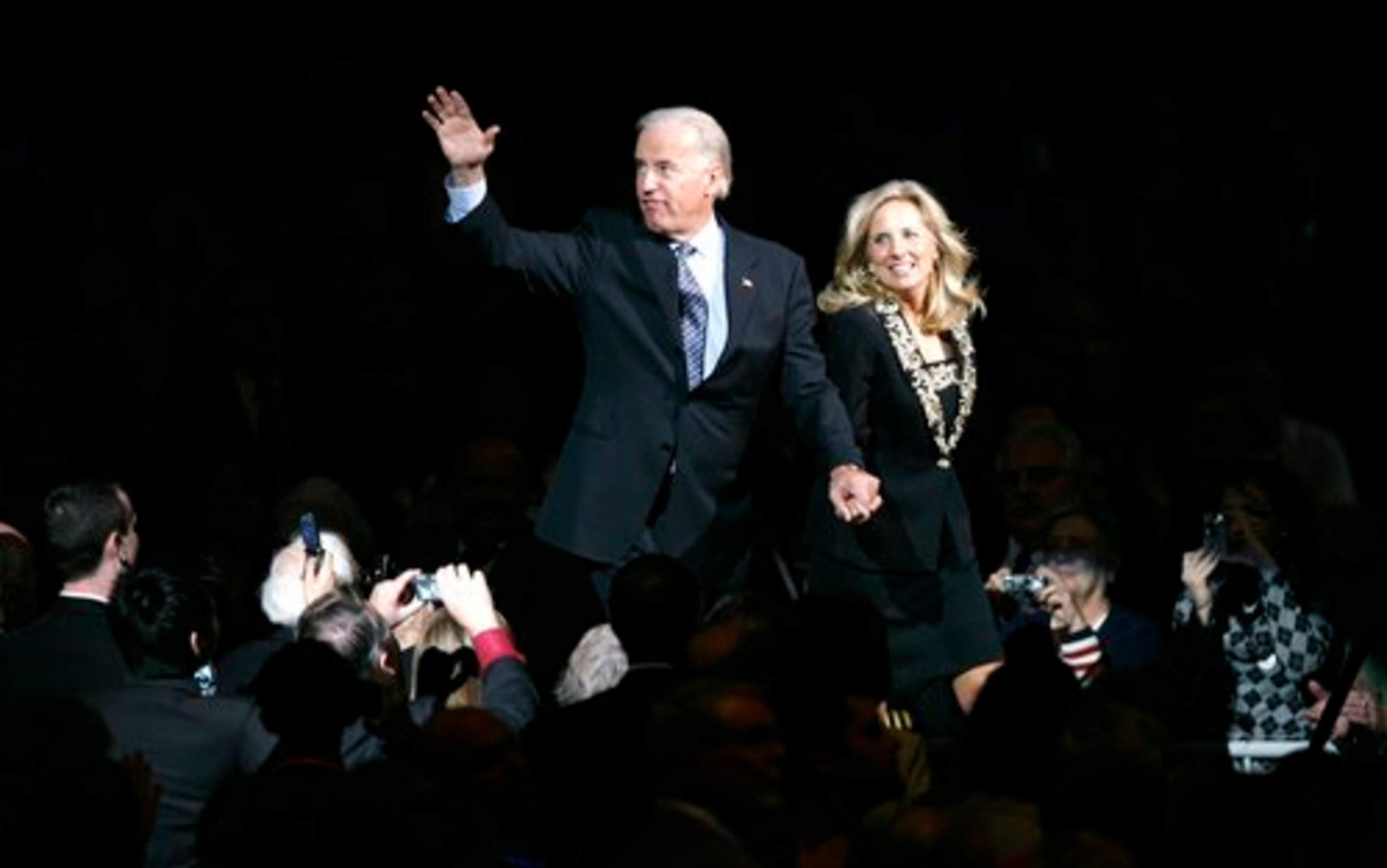 Biden (with his wife Dr. Jill Biden in November of 2007) has twice sought the White House.