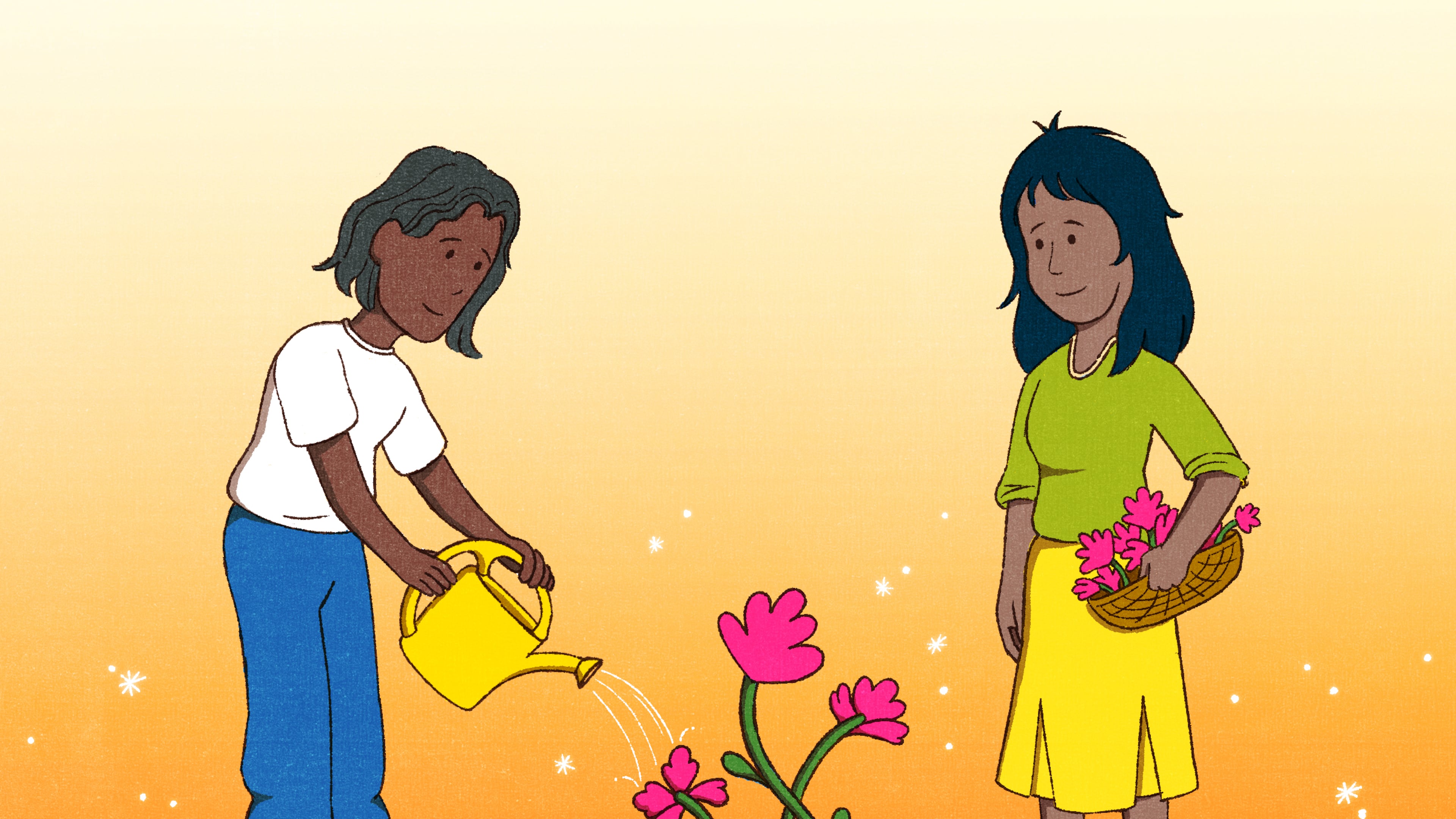The healthiest friendships are nurtured over time, offering support through life's challenges while helping us grow into our best selves. (Illustration: Suejee Lee for the AJC)
