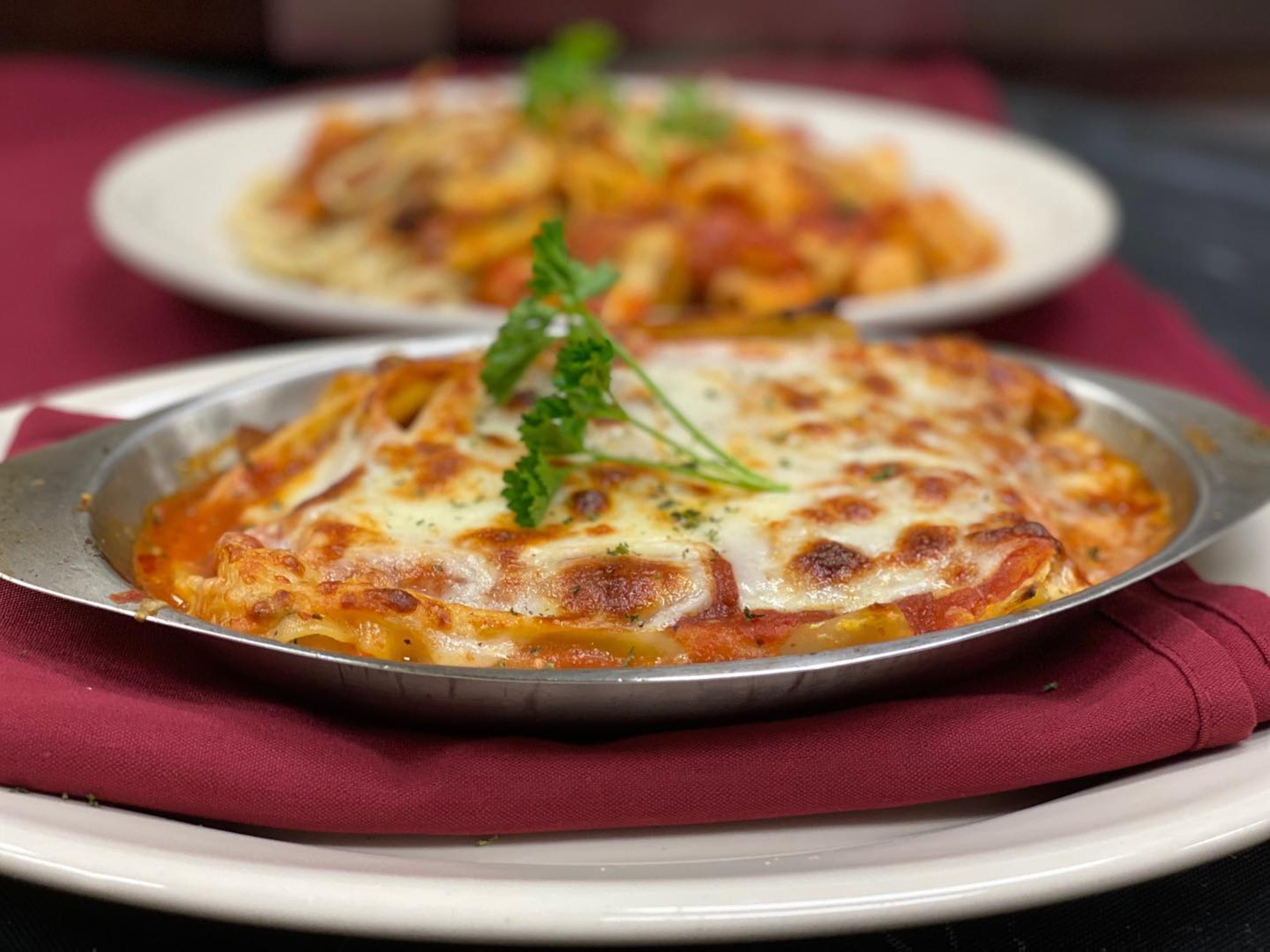 Large portions like that of Casa Nuova's lasagna are signatures of American Italian cuisine. (Courtesy of Casa Nuova)