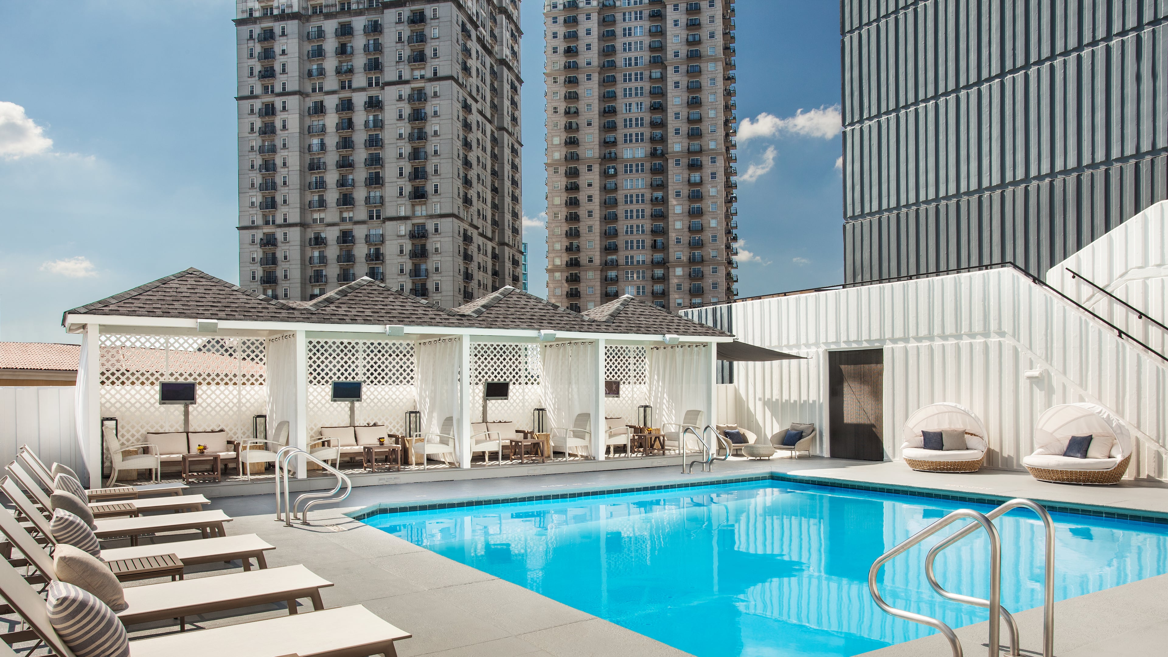 The Starling, Atlanta's newest lifestyle hotel, features a luxurious pool.