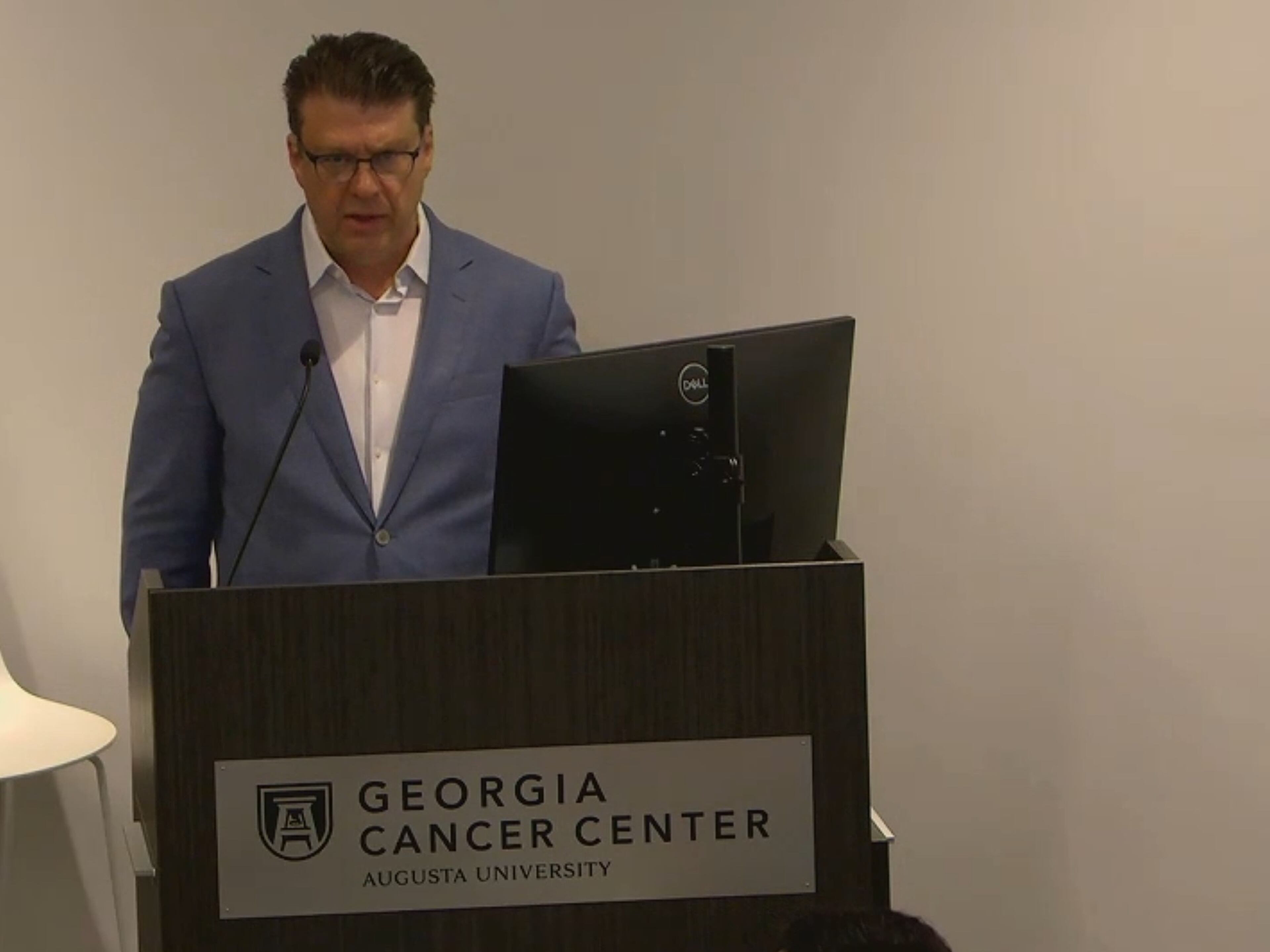 Petros Nikolinakos spoke to the House Study Committee on Cancer Care Access during a meeting in Augusta on Wednesday.