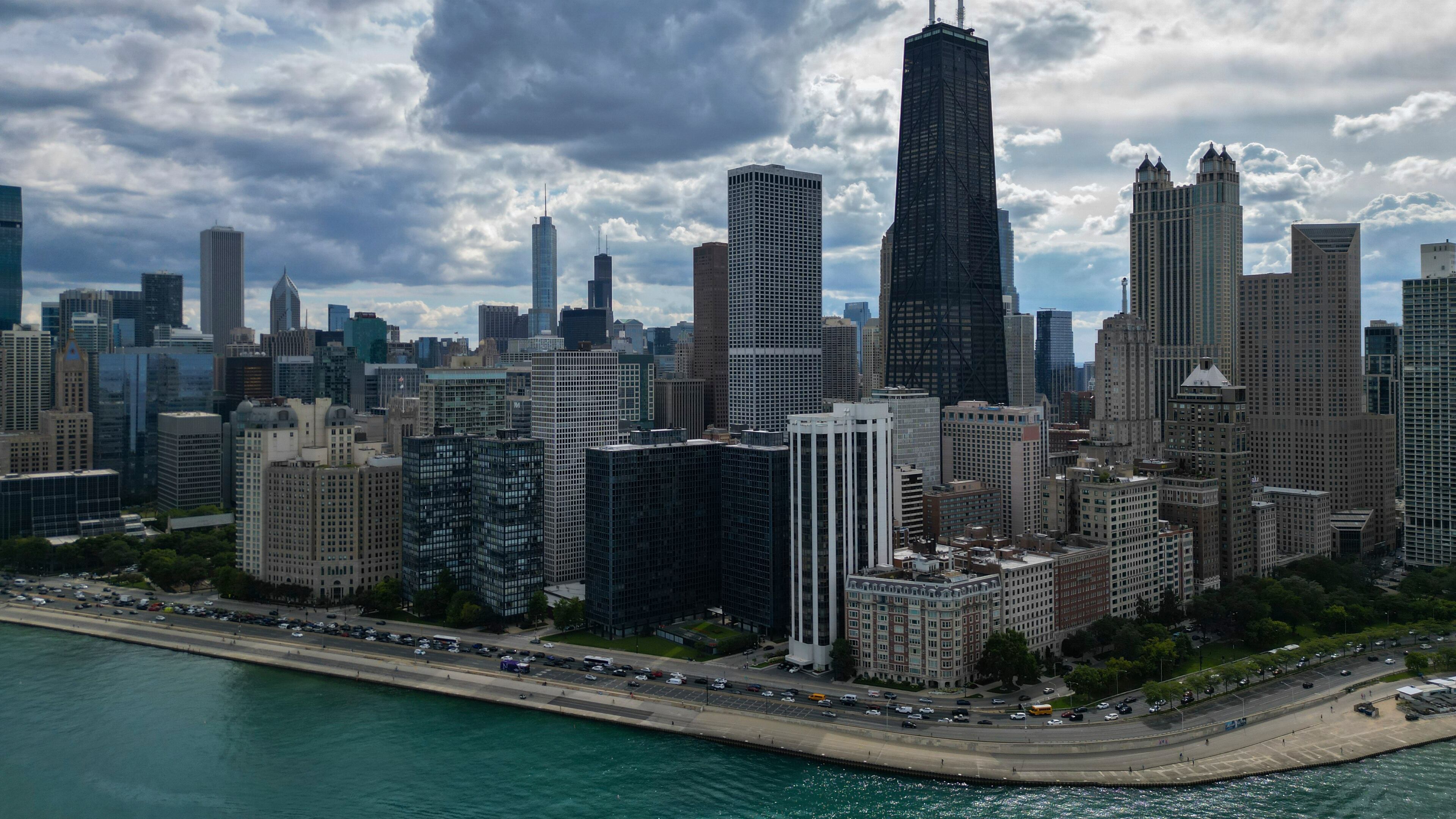 FILE - The Chicago city skyline is seen Aug. 27, 2025. (AP Photo/Erin Hooley, File)
