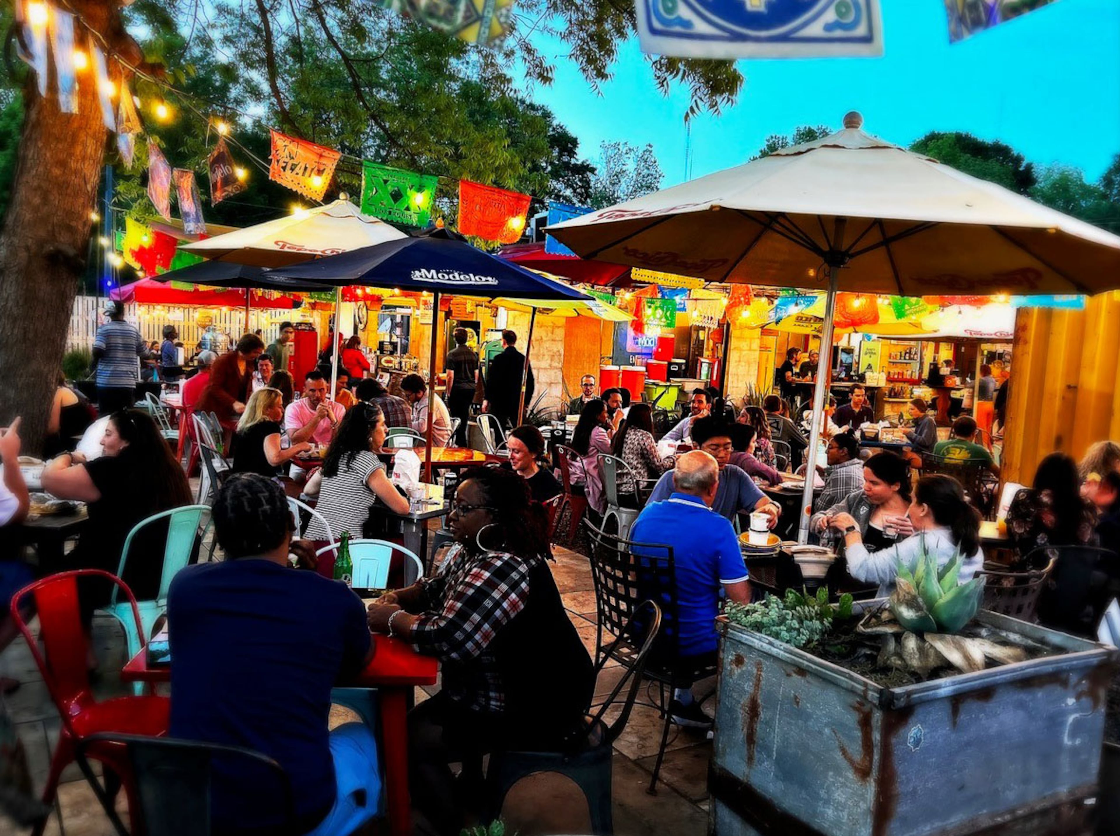 The patio at El Tesoro. (Courtesy of Lee + White)