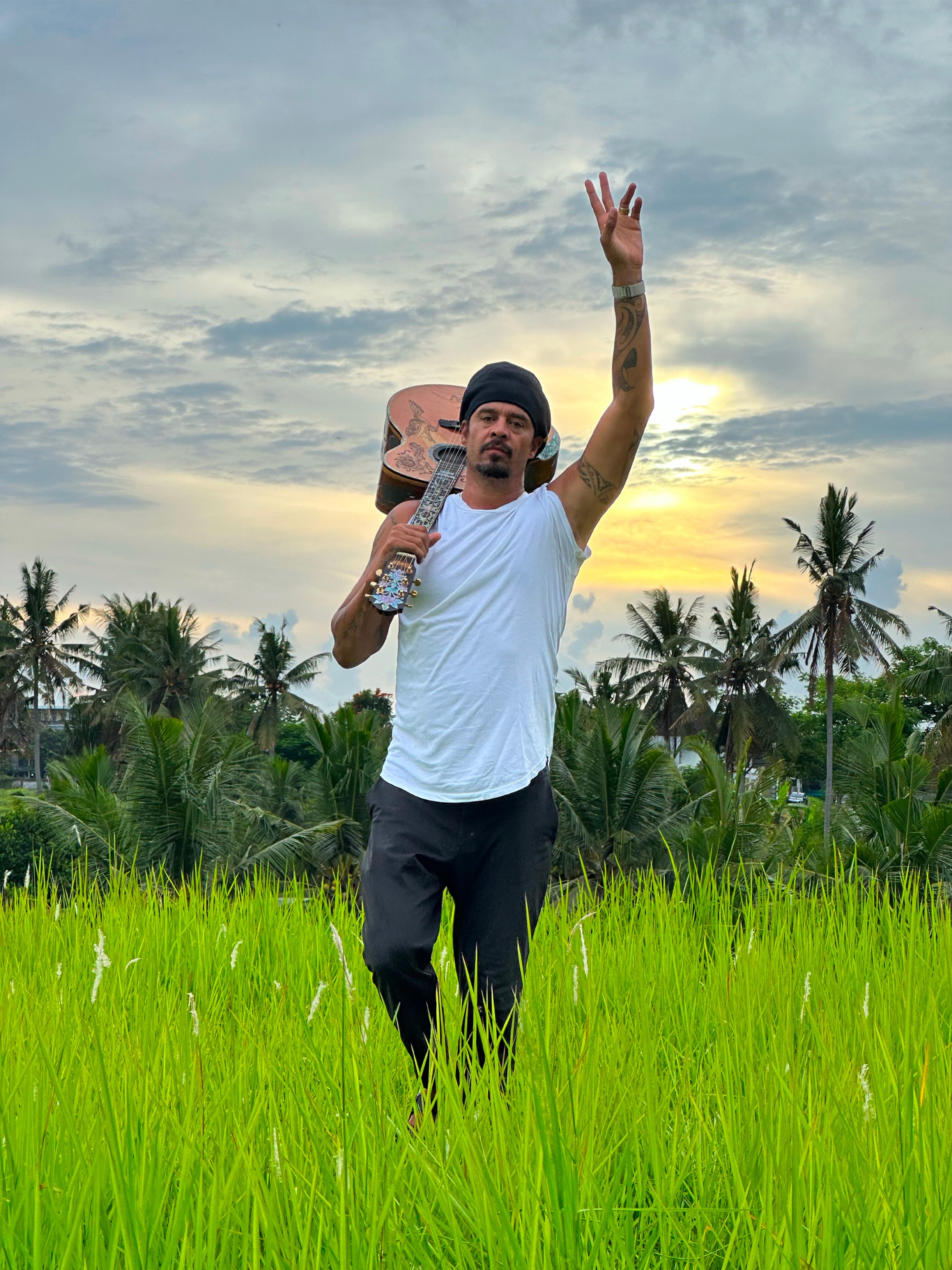 Globe-trotting musician Michael Franti owns a hotel in Bali, called Soulshine Bali. (Courtesy of Nathan Thoen)
