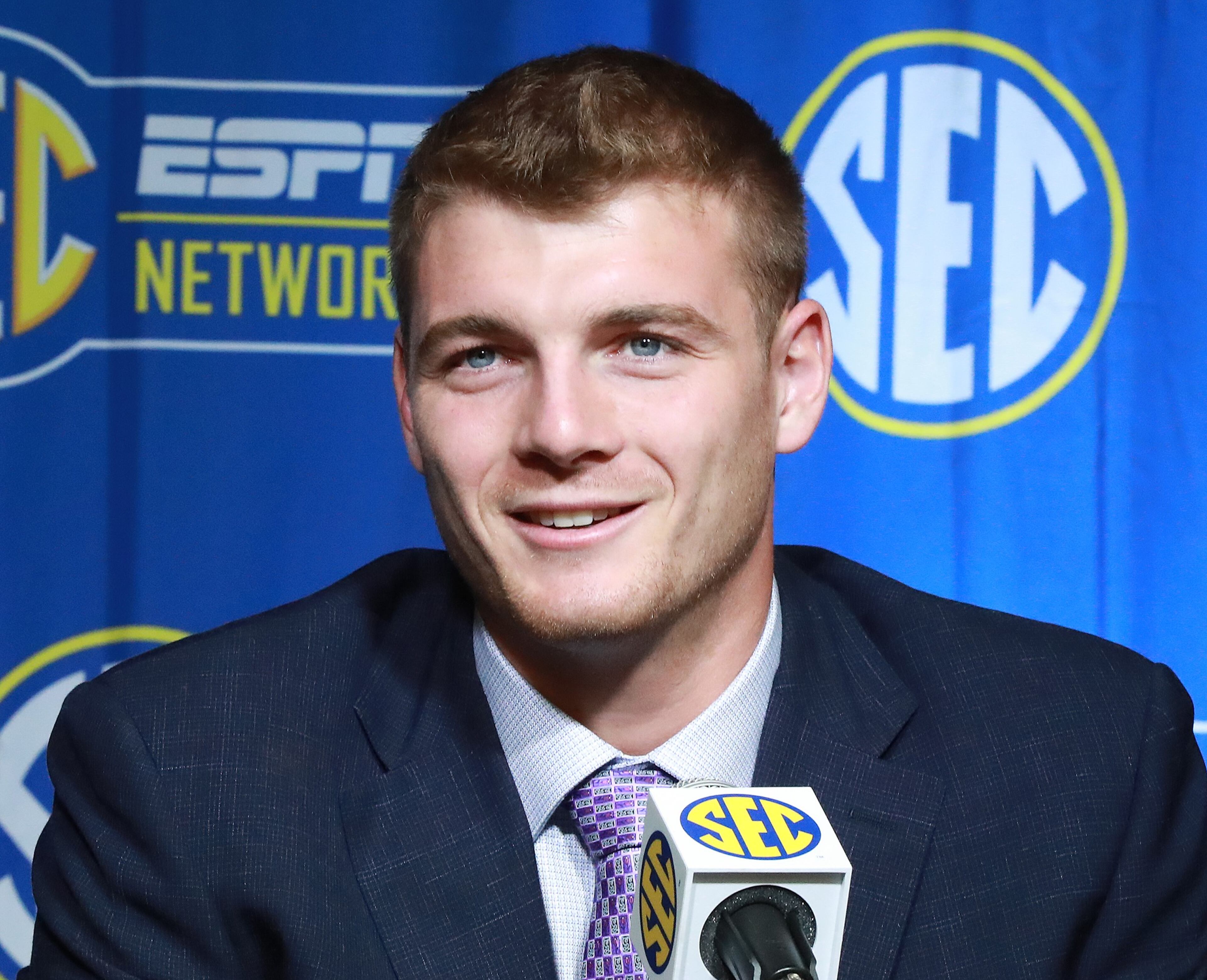 July 19, 2018 Atlanta: Vanderbilt quarterback Kyle Shurmur holds his SEC Media Days press conference at the College Football Hall of Fame on Thursday, July 19, 2018, in Atlanta. Curtis Compton/ccompton@ajc.com