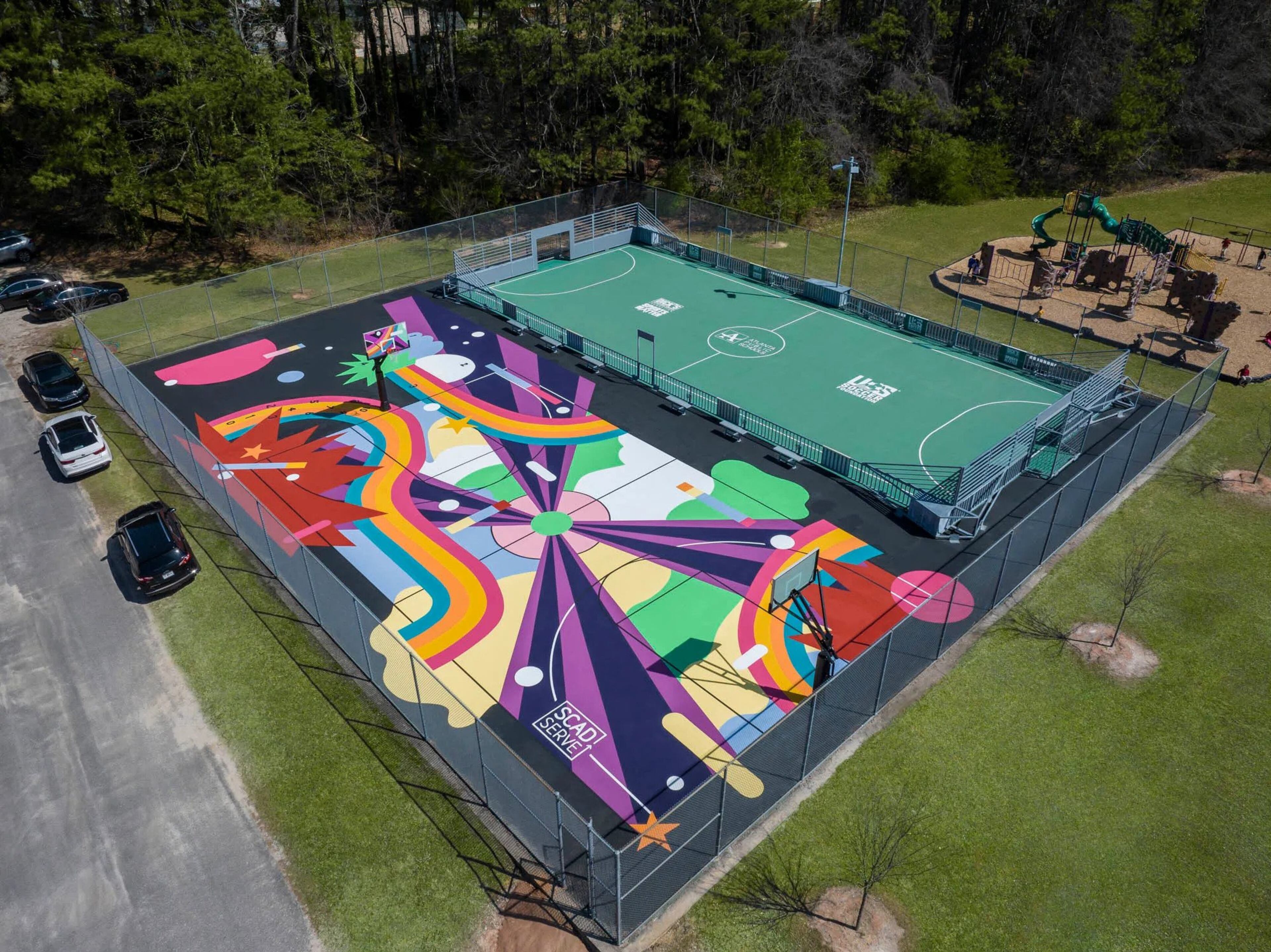 SCAD SERVE POP mural at Usher-Collier Elementary School (Photo Courtesy of SCAD)