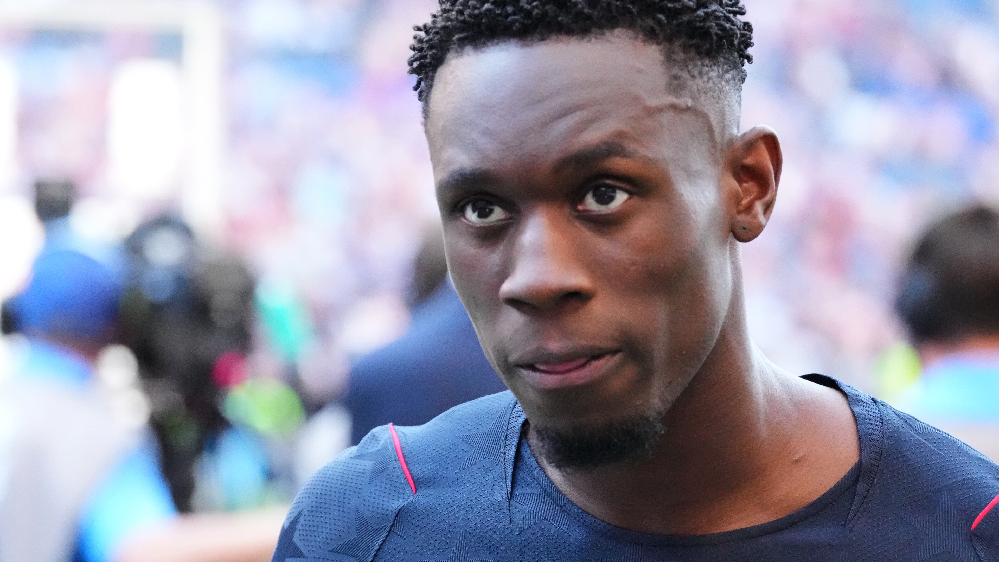 FILE - United States' Folarin Balogun (20) walks off the pitch after losing to Belgium in their World Cup round of 16 soccer match in Seattle, on July 6, 2026. (AP Photo/Ted S. Warren, File)