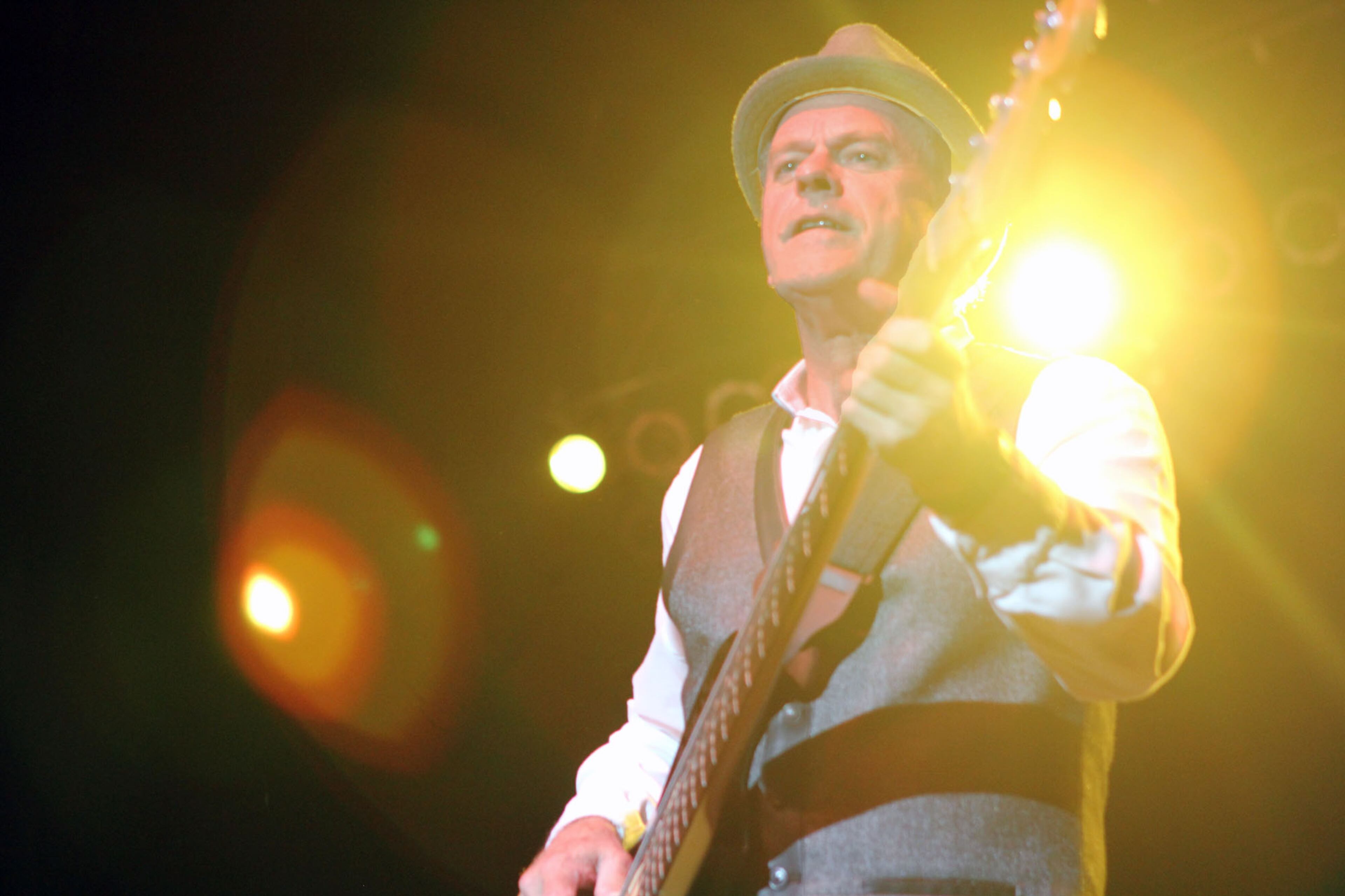 AWB's founding member, bassist Alan Gorrie, lays down a blistering track for one of their hits, "Pick up the Pieces" at the 2013 Flashback Festival at Aaron's Amphitheatre at Lakewood in Atlanta on Saturday.