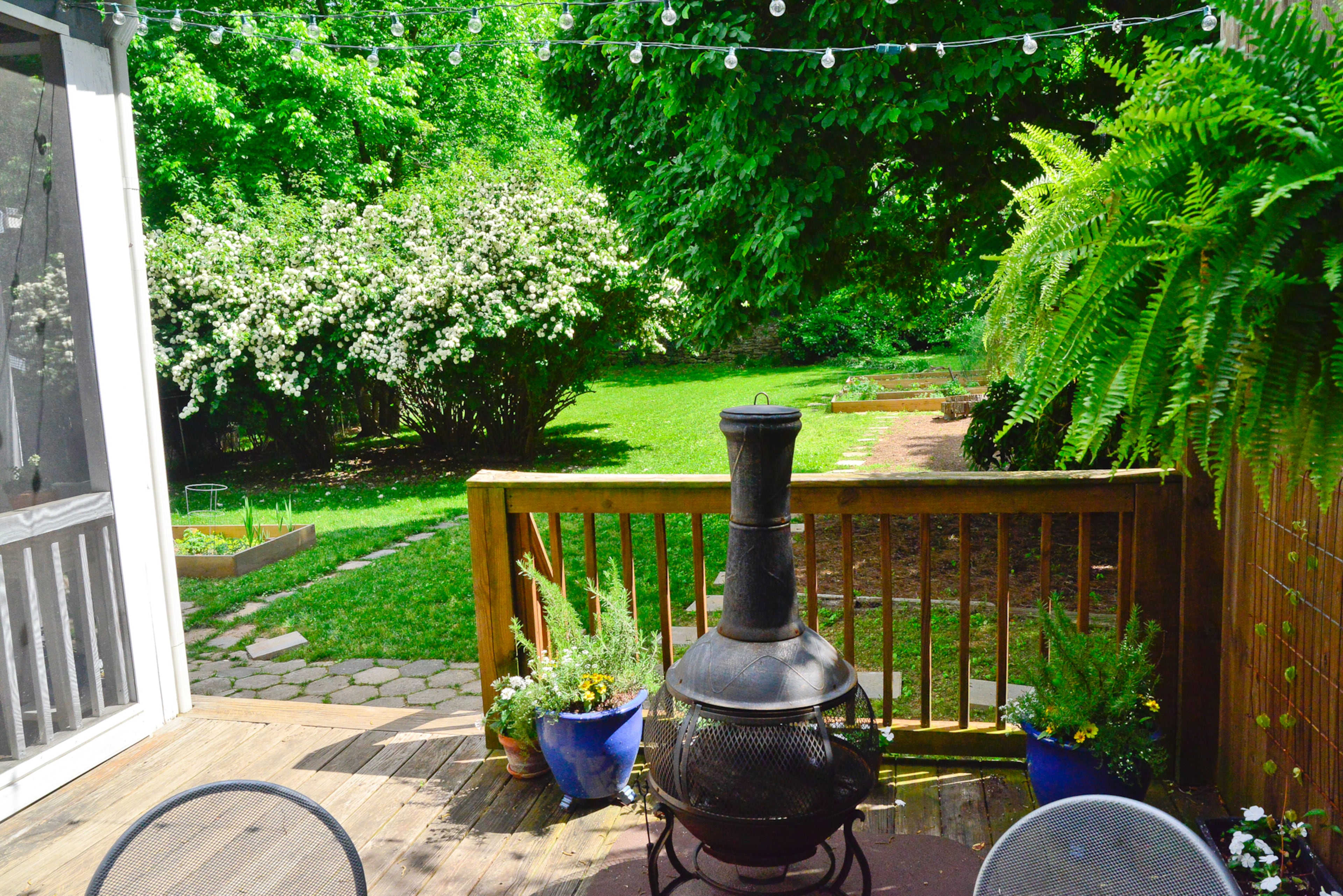 Elliott and Nicholas Niespodziani's midtown Atlanta backyard is still a work in progress. The couple have already installed garden beds for herbs, vegetables and flowers. They will soon be adding new grass and a playhouse for daughter Emmylou.