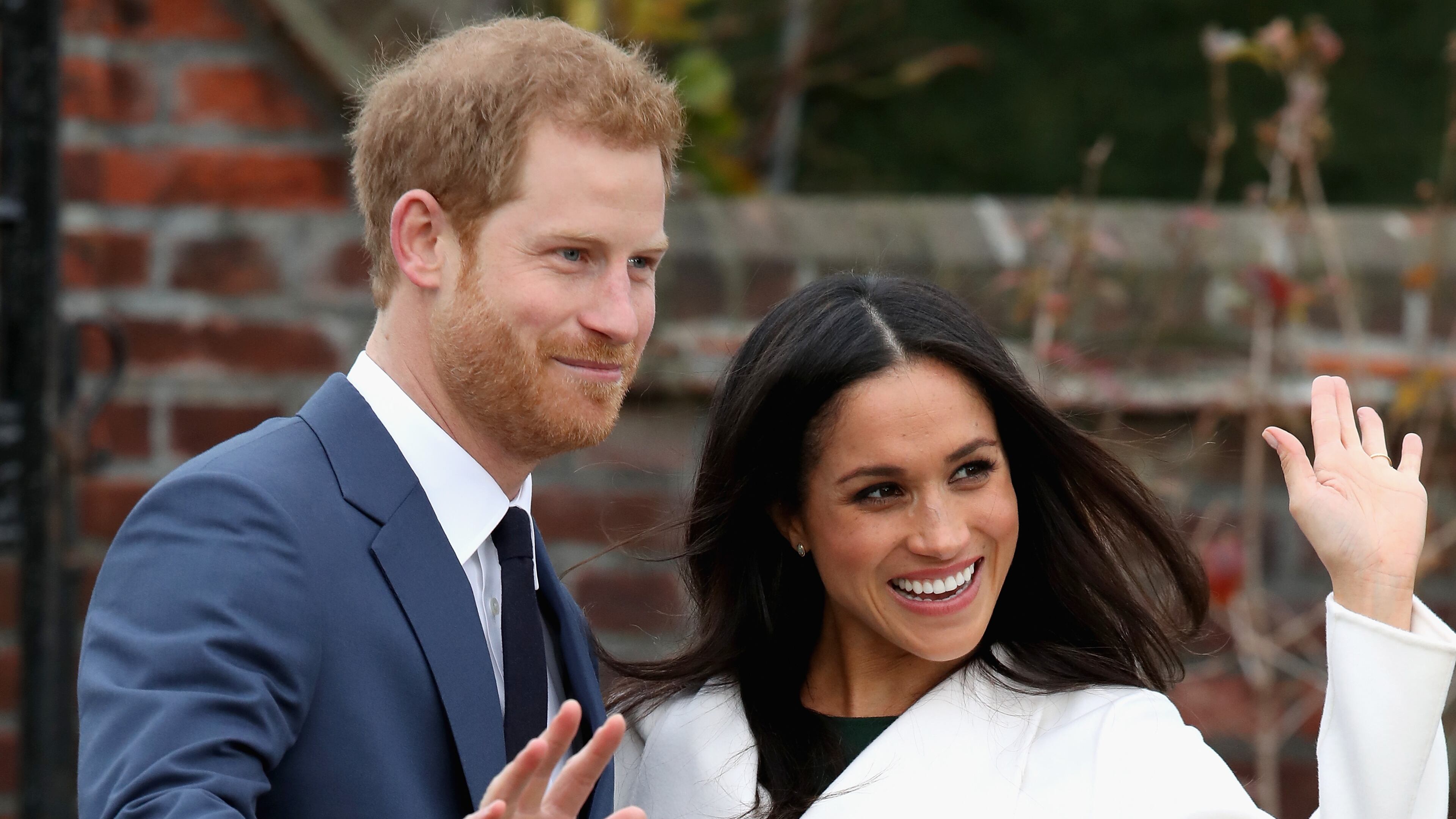 Prince Harry and Meghan Markle during an official photocall to announce their engagement in 2017. (Photo by Chris Jackson/Getty Images)