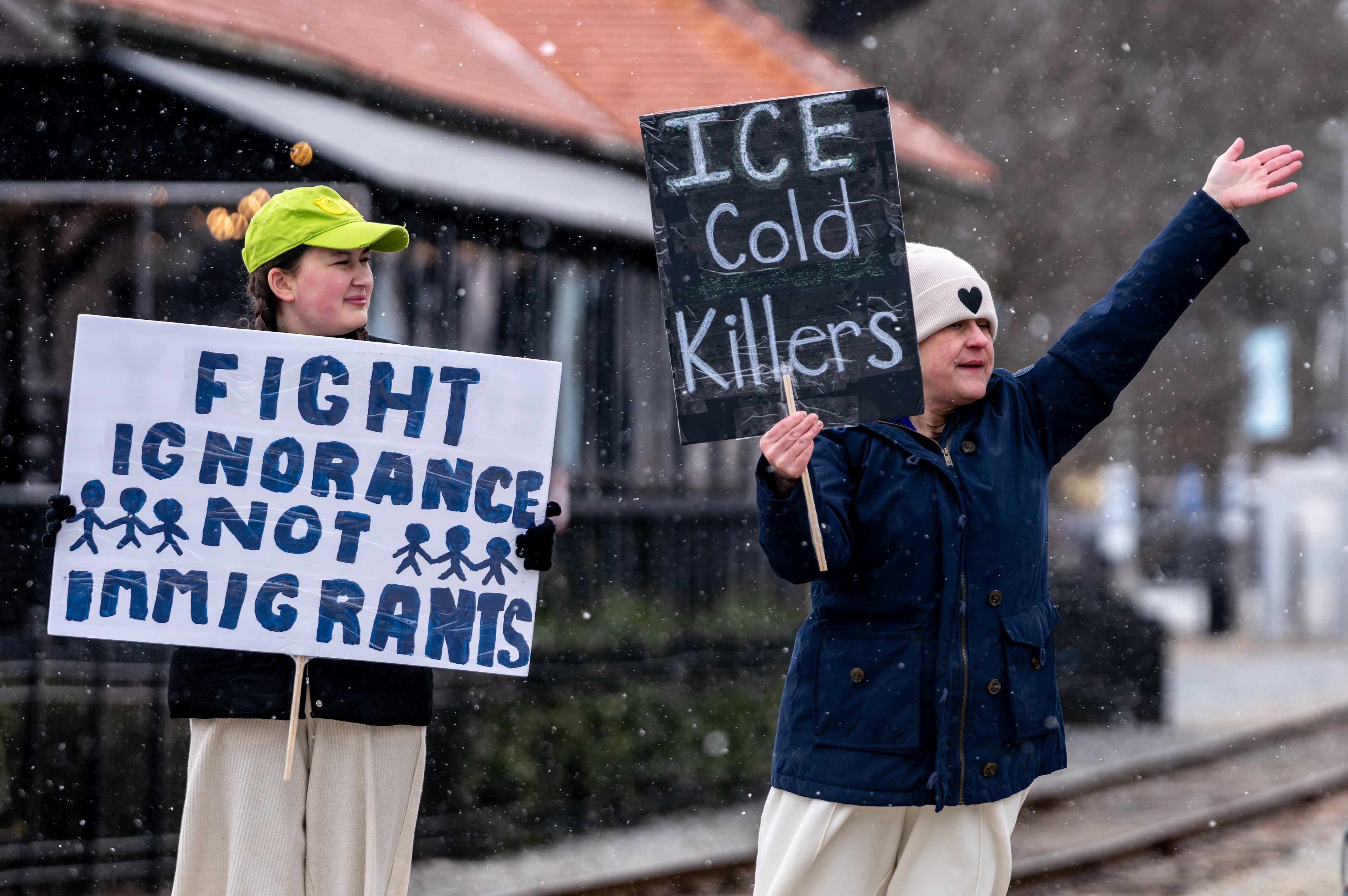ICE related protest in woodstock, Georgia