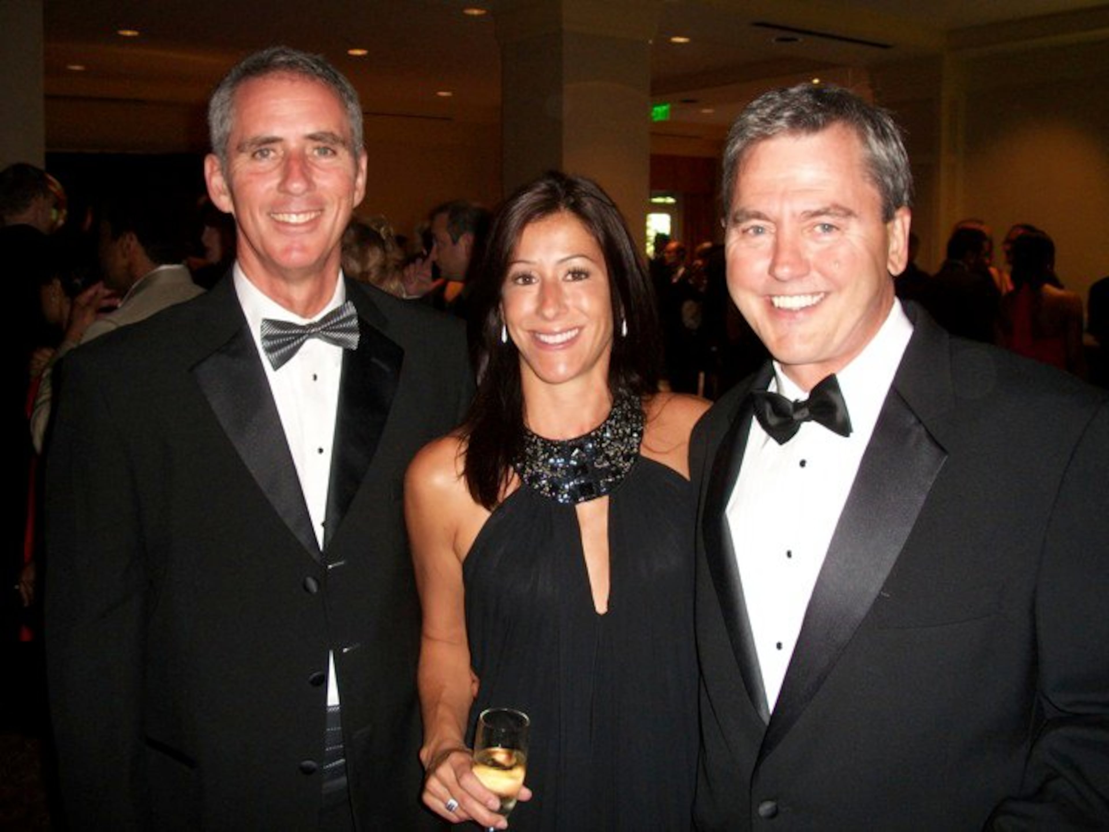 Doug Richards, Wendy Saltzman and Dale Russell at a Southeastern Emmy party. CREDIT: Rodney Ho/ rho@ajc.com
