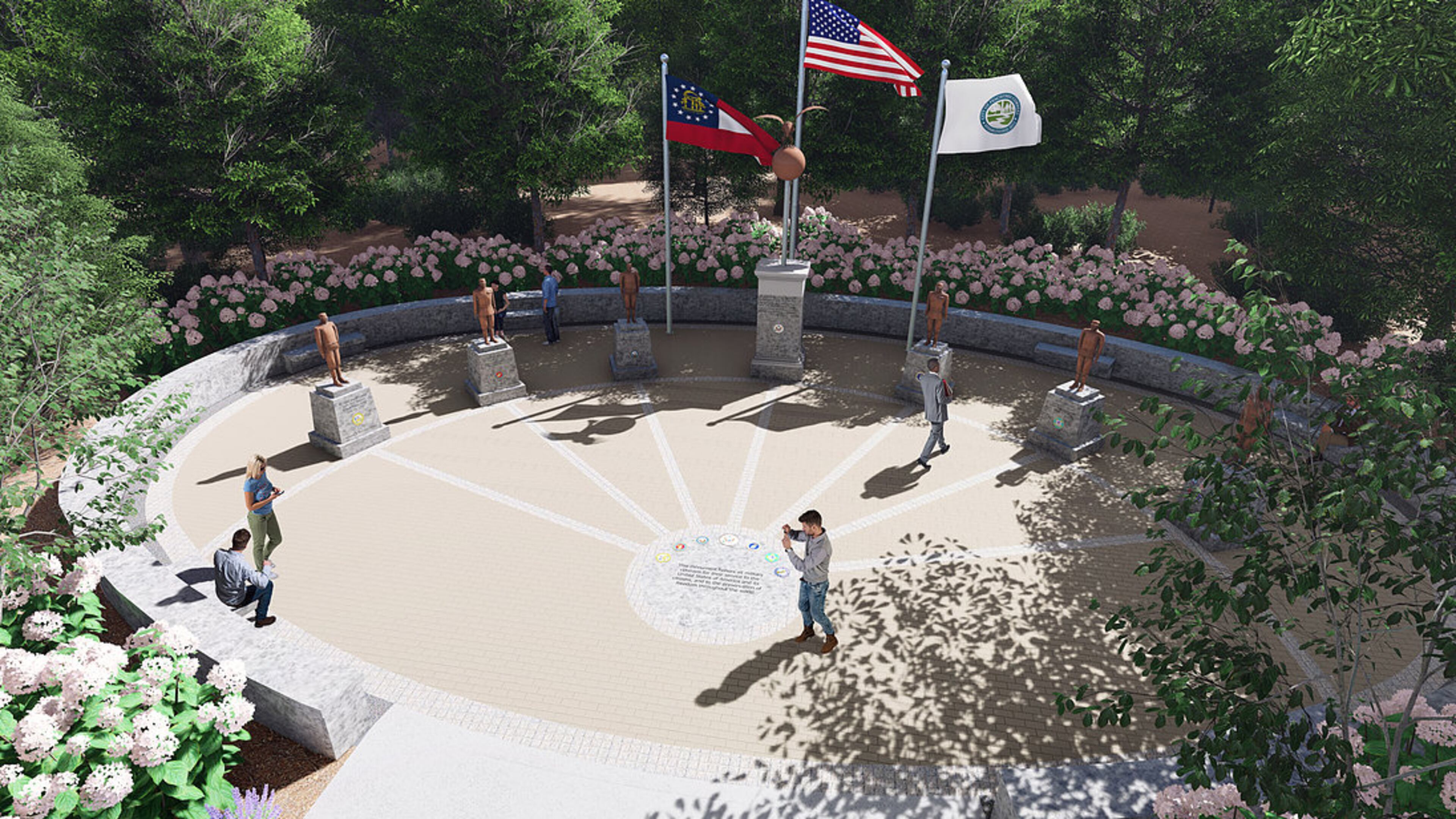 The Peachtree Corners Veterans Monument Association (PCVMA) will host a ceremonial groundbreaking for the city’s new Veterans Monument. Courtesy PCVMA