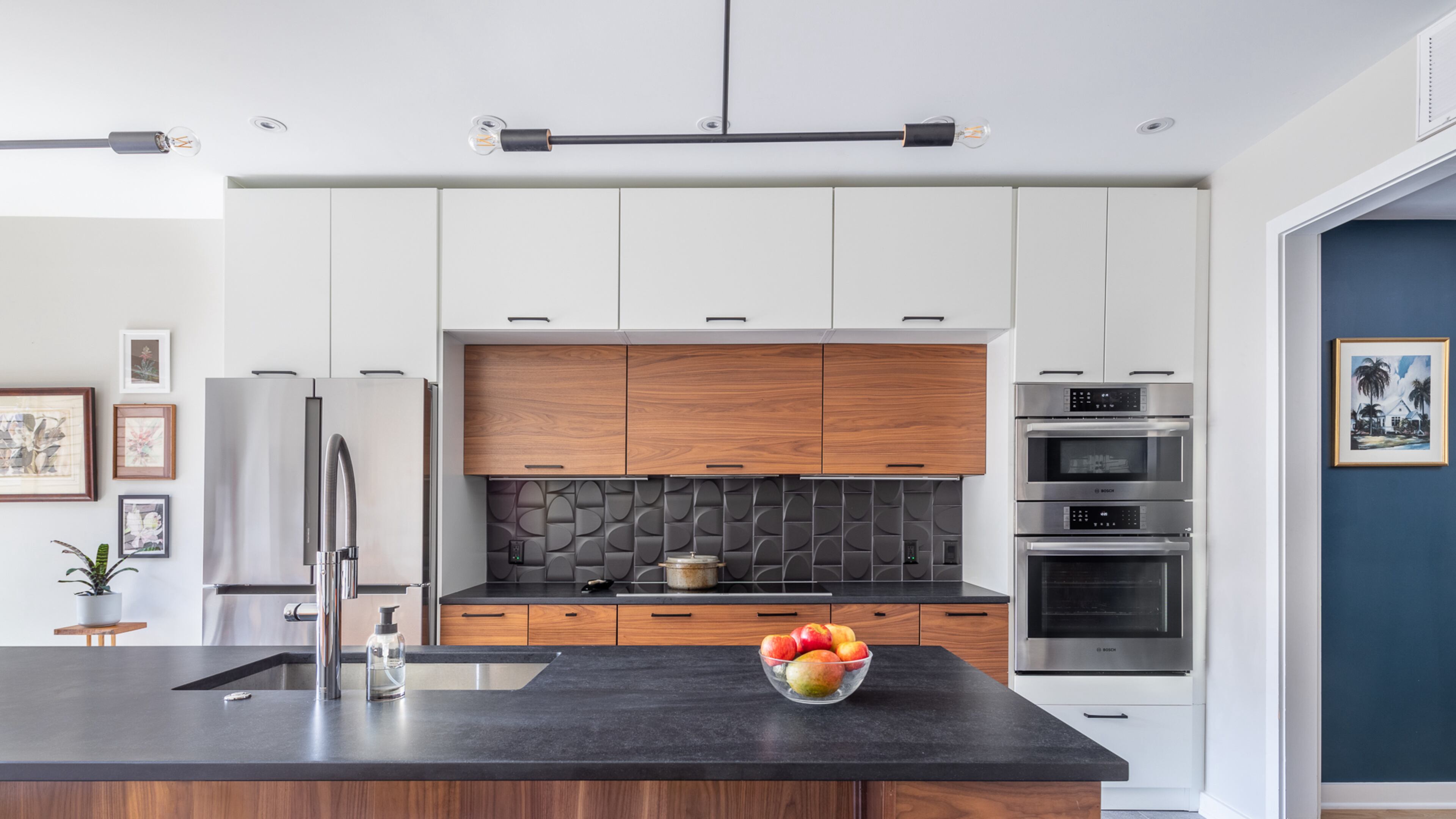 A neutral design, airy spaces and the use of sustainable materials were some of the features Will Teass used in his renovation shown here after completion. Photo: Courtesy of Kate Wichlinski/NetZero