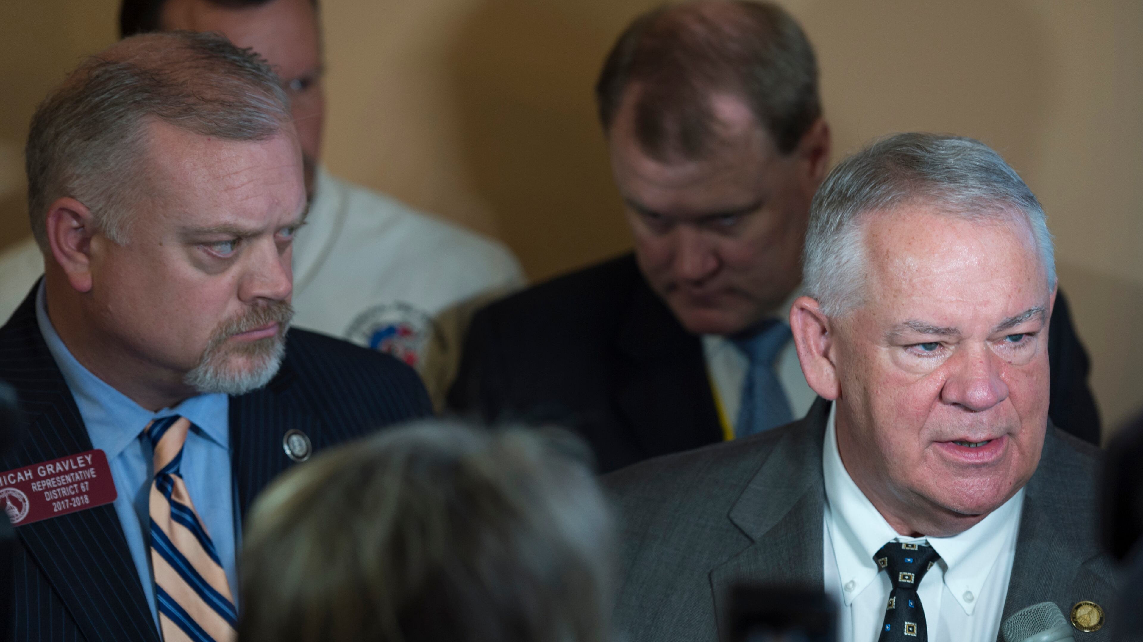 March 16, 2017, Atlanta - Speaker of the House, David Ralston, R-Blue Ridge, speaks to the media during the 2017 legislative session. (DAVID BARNES / SPECIAL)