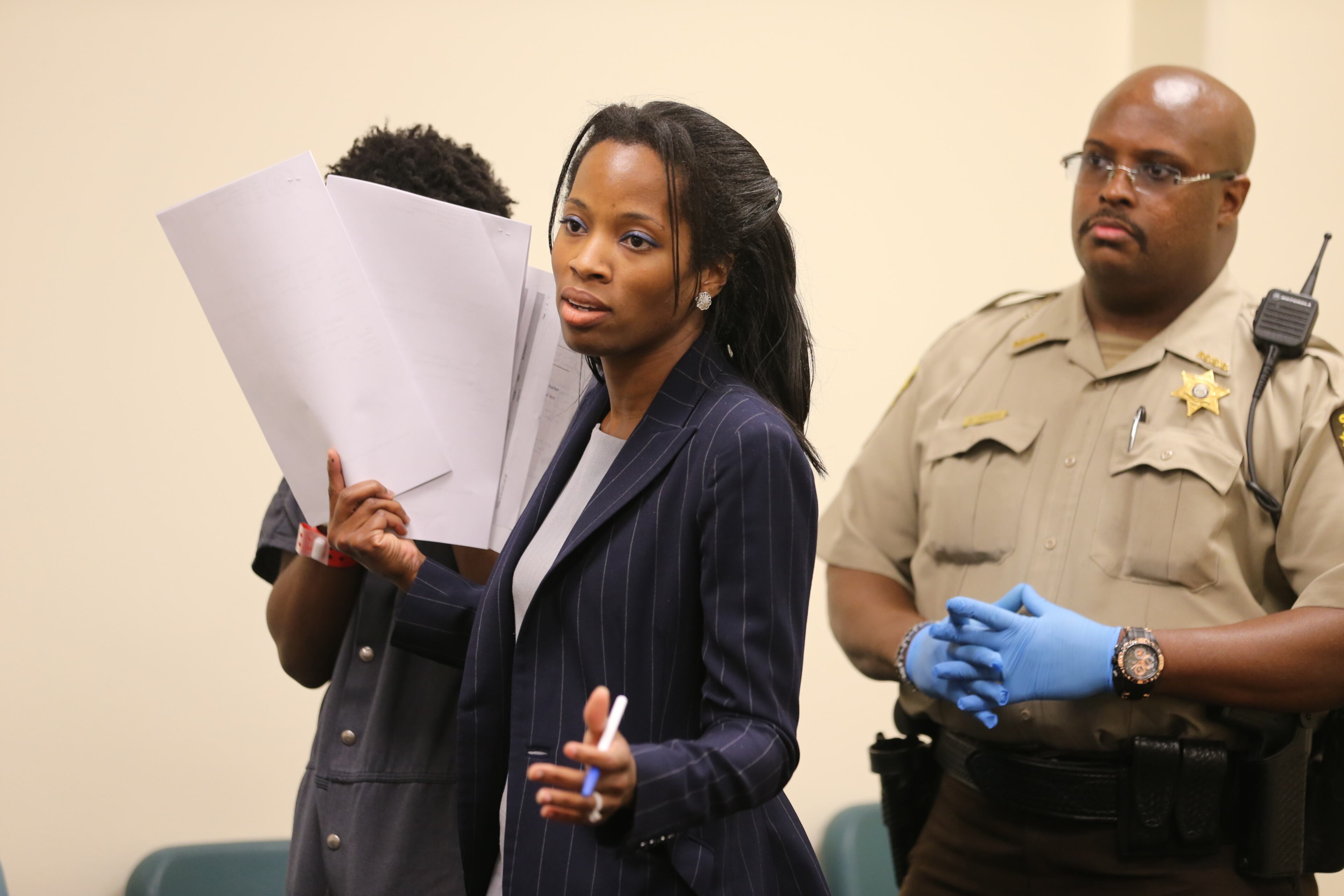 Marcellus Brooks, who allegedly shot five people near Therrell High School on May 13, appeared in court on May 14, 2014. Brooks is being held at the Fulton County jail on five counts of aggravated assault.