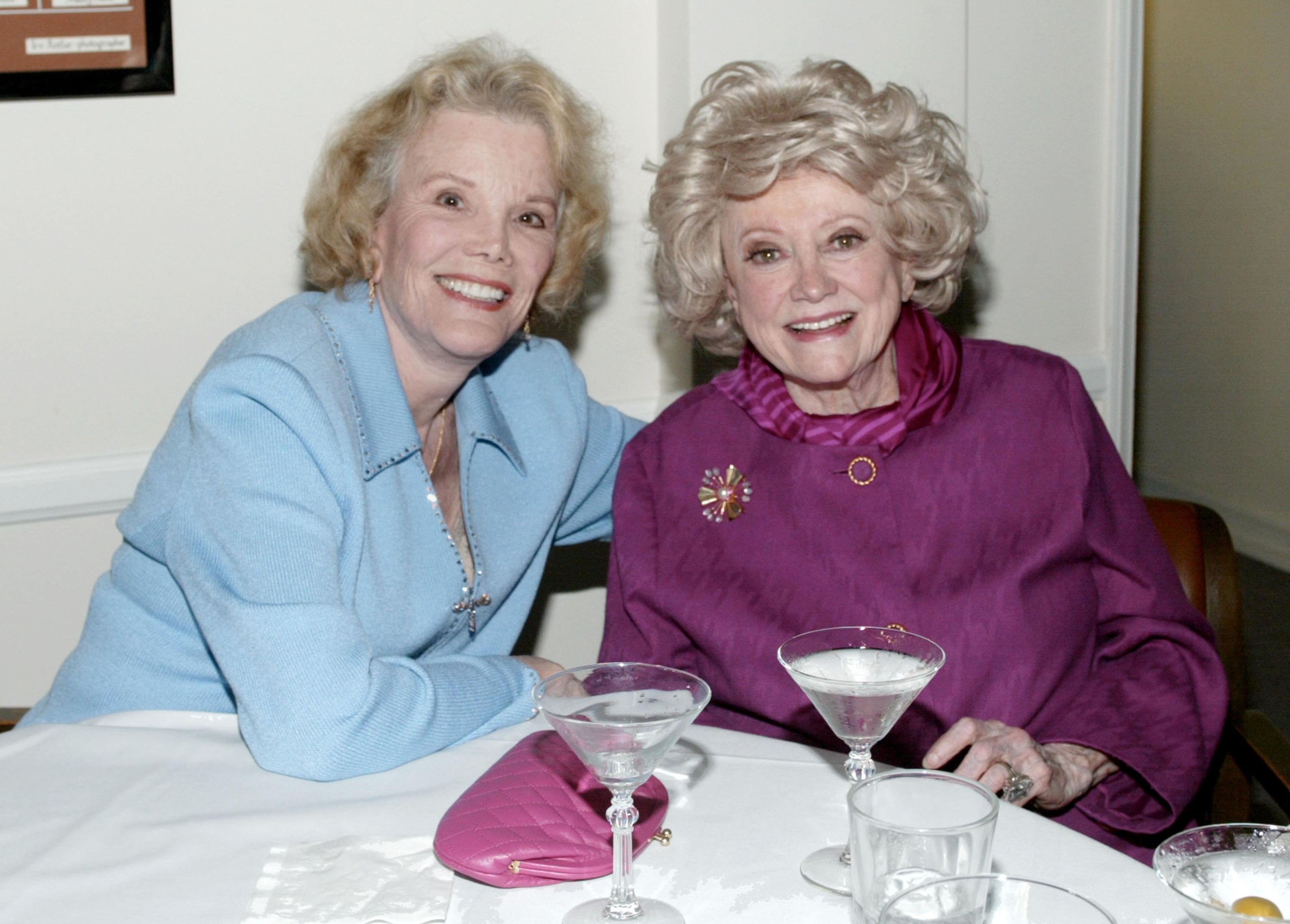 Nanette Fabray, left, with Phyllis Diller, attend the Friars Club of California celebration honoring comedian Sid Caesar for his 80th birthday on October 6, 2002.