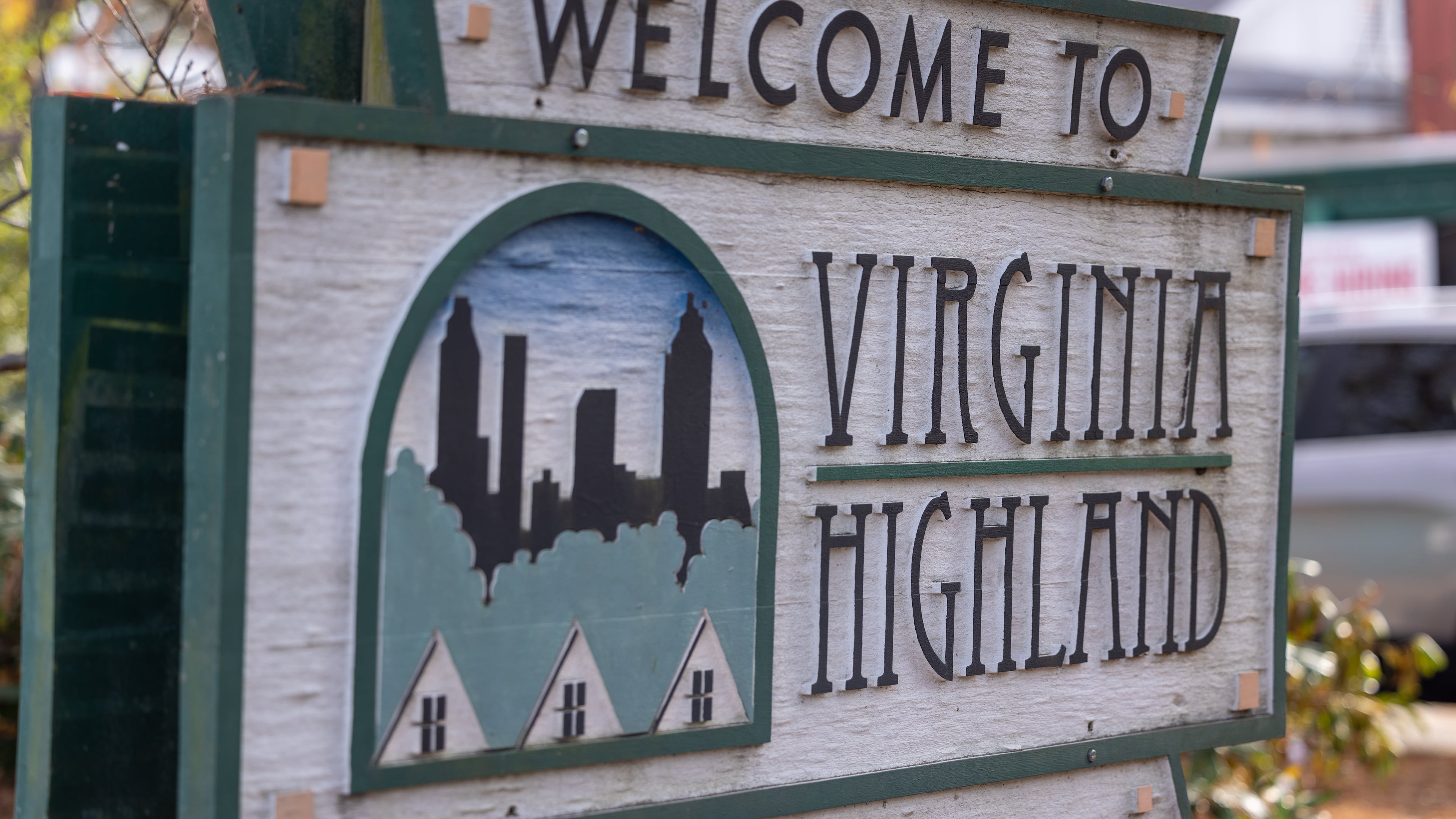 Welcome To Virginia Highland sign on November 20, 2022