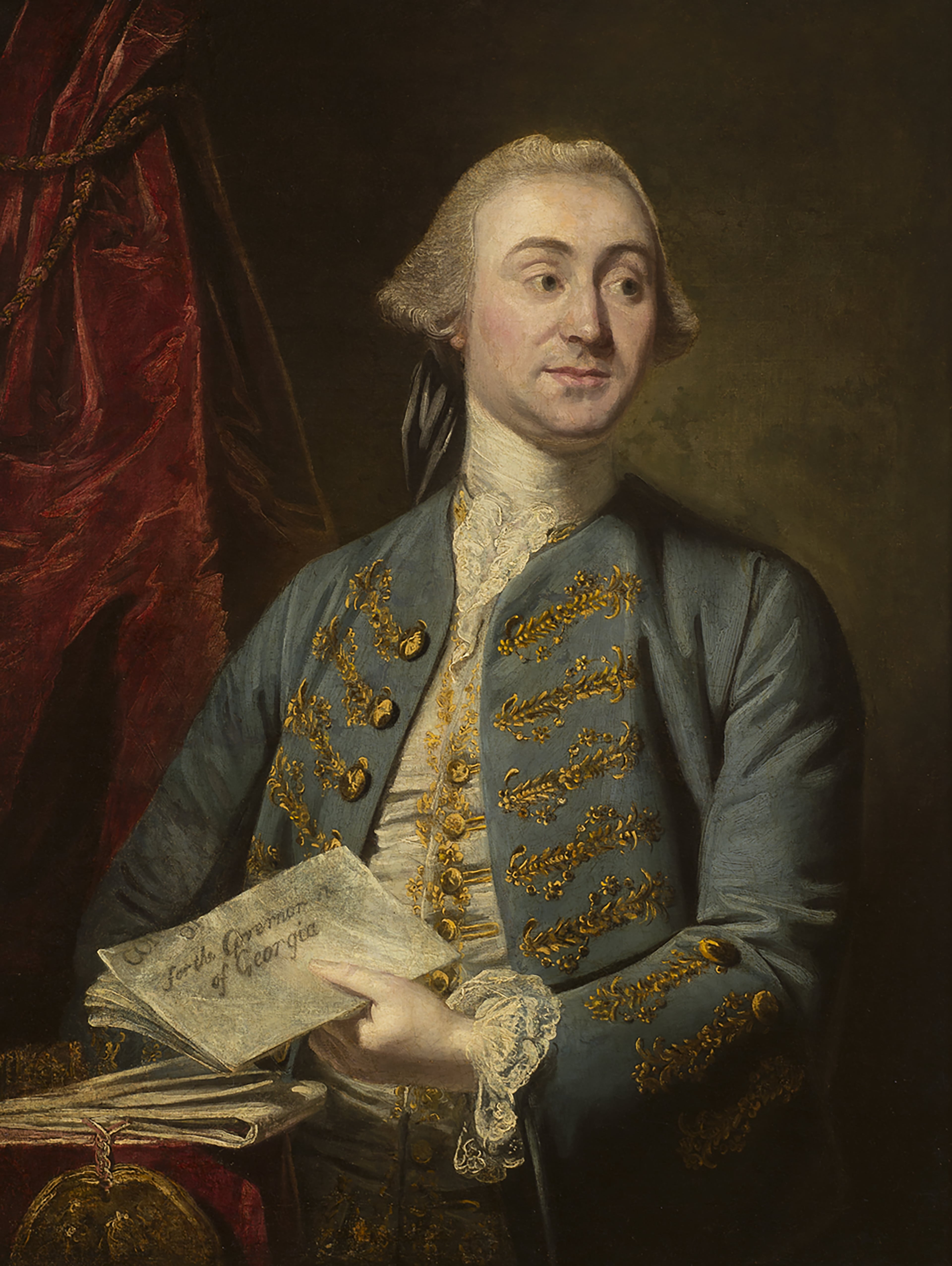 James Wright served as Georgia's third and last royal governor. He was arrested by the Liberty Boys, Georgia's branch of the Sons of Liberty, in early 1776 and removed from his post. He would reassume leadership of the colony when the English retook Georgia in late 1778 and served in the role until the British surrender in 1782. (Courtesy of Telfair Museums)