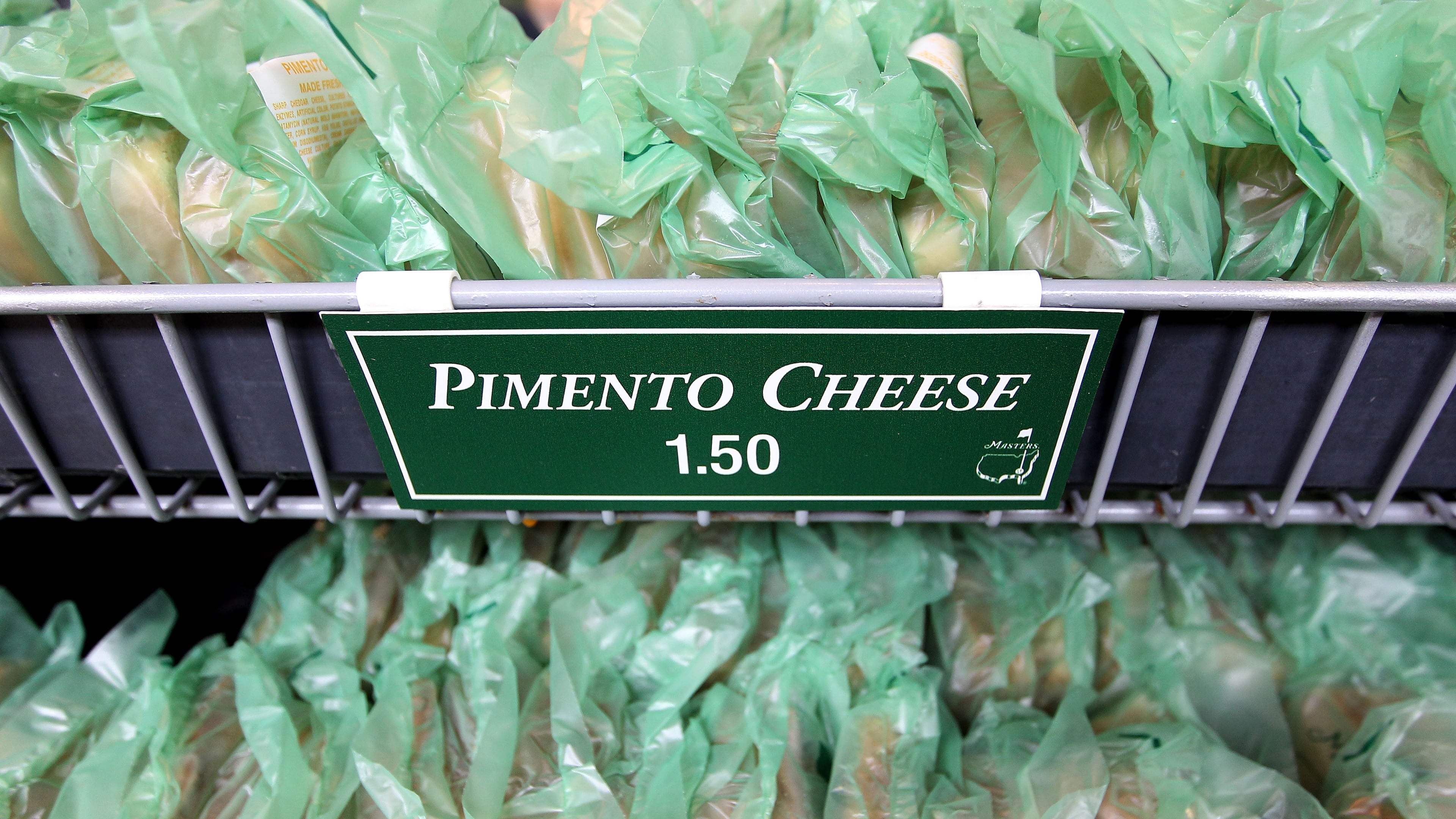 AUGUSTA, GA - APRIL 03: Pimento Cheese sandwiches are sold at a concession stand during a practice round prior to the start of the 2012 Masters Tournament at Augusta National Golf Club on April 3, 2012 in Augusta, Georgia. (Photo by Jamie Squire/Getty Images)