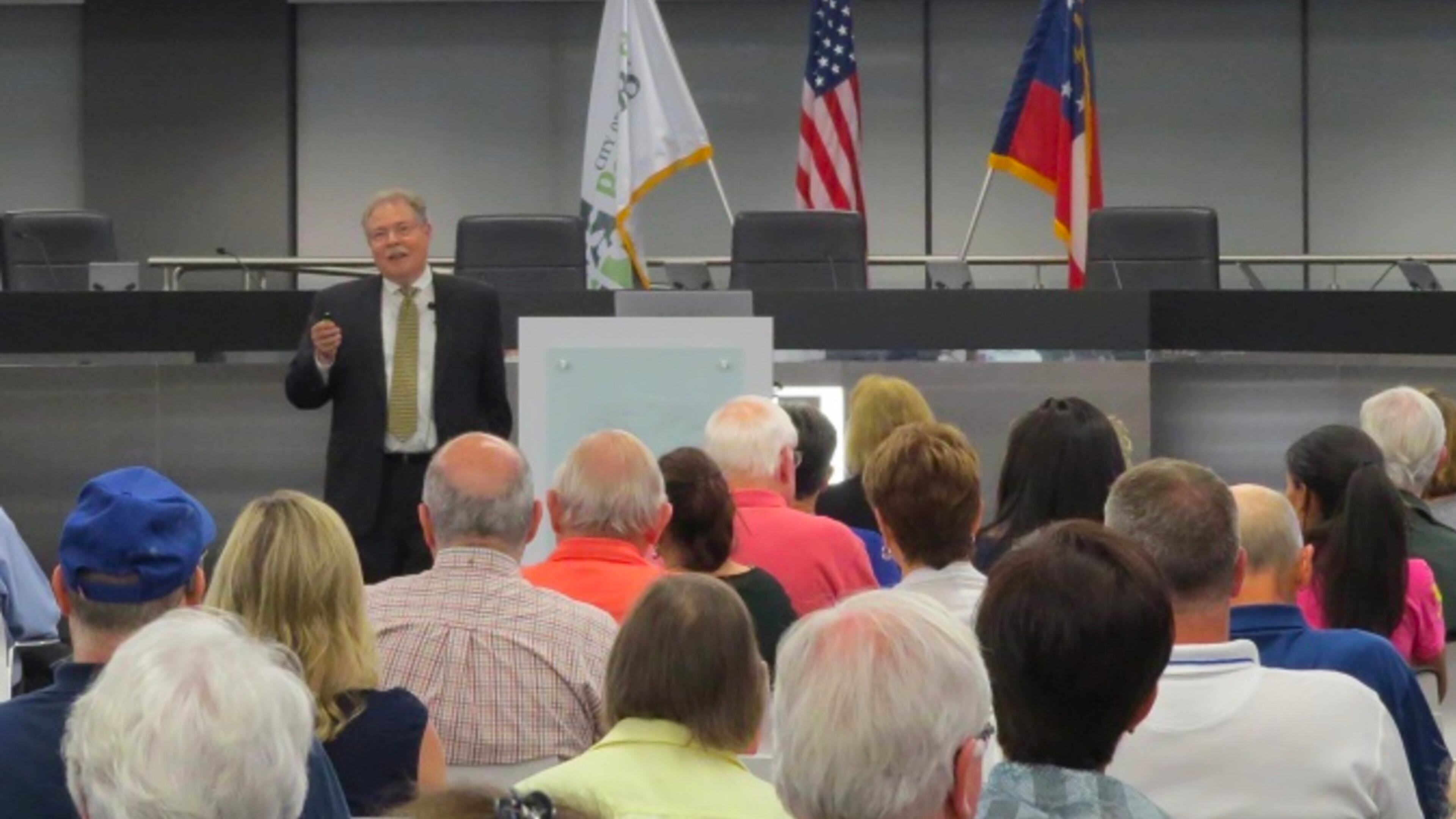 Peachtree Corners Mayor Mike Mason delivers his 2018 State of the City Address. Courtesy City of Peachtree Corners