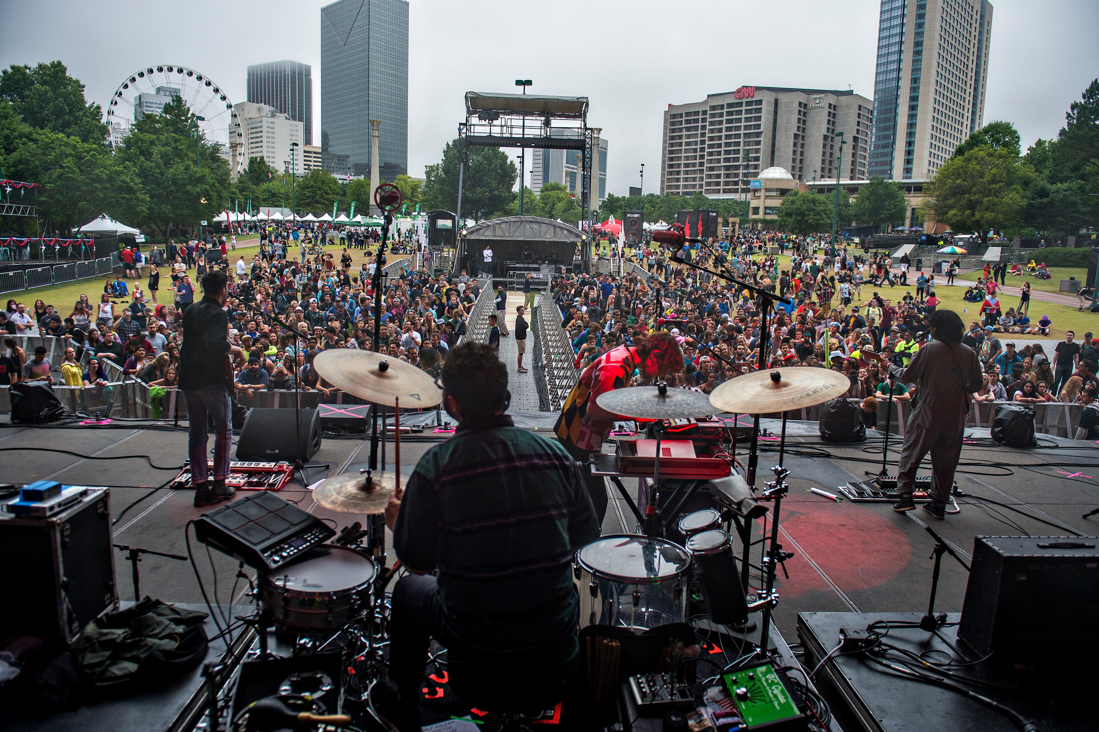 Yeasayer performs during the first night of the Shaky Beats Music Festival at Centennial Olympic Park in Atlanta on Friday, May 20, 2016. JONATHAN PHILLIPS / SPECIAL