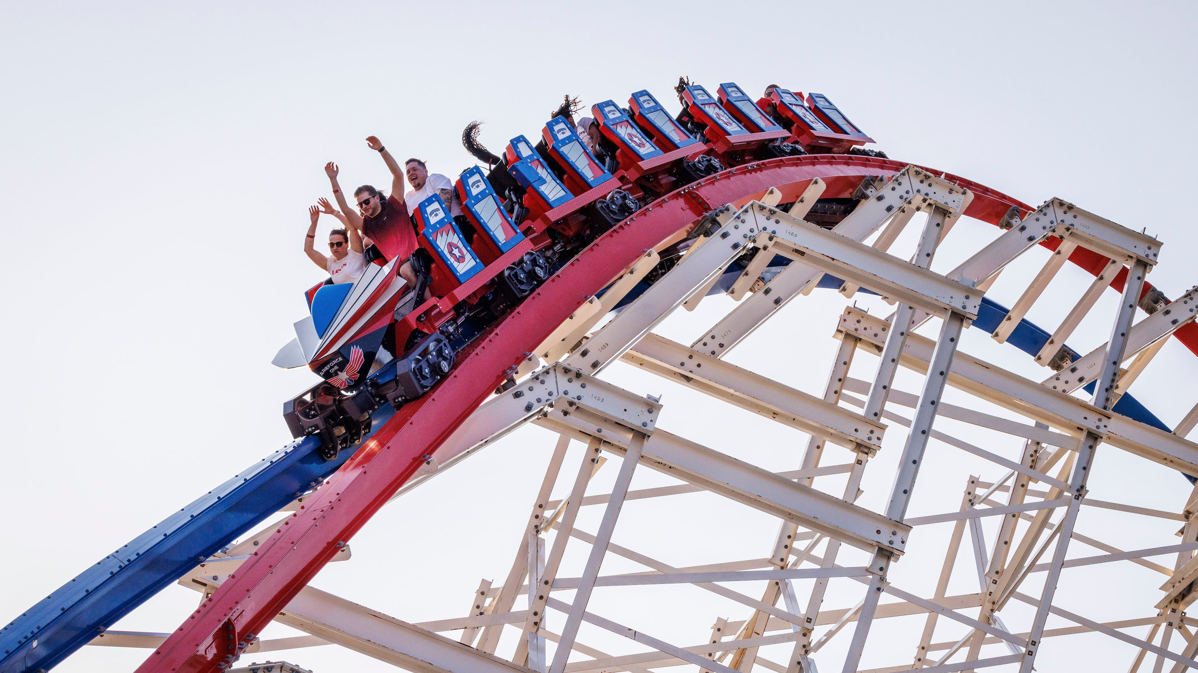 ArieForce One, an acclaimed roller coaster at Fun Spot America Atlanta in Fayetteville, Georgia, on June 11, 2023. (Dustin Chambers/The New York Times)