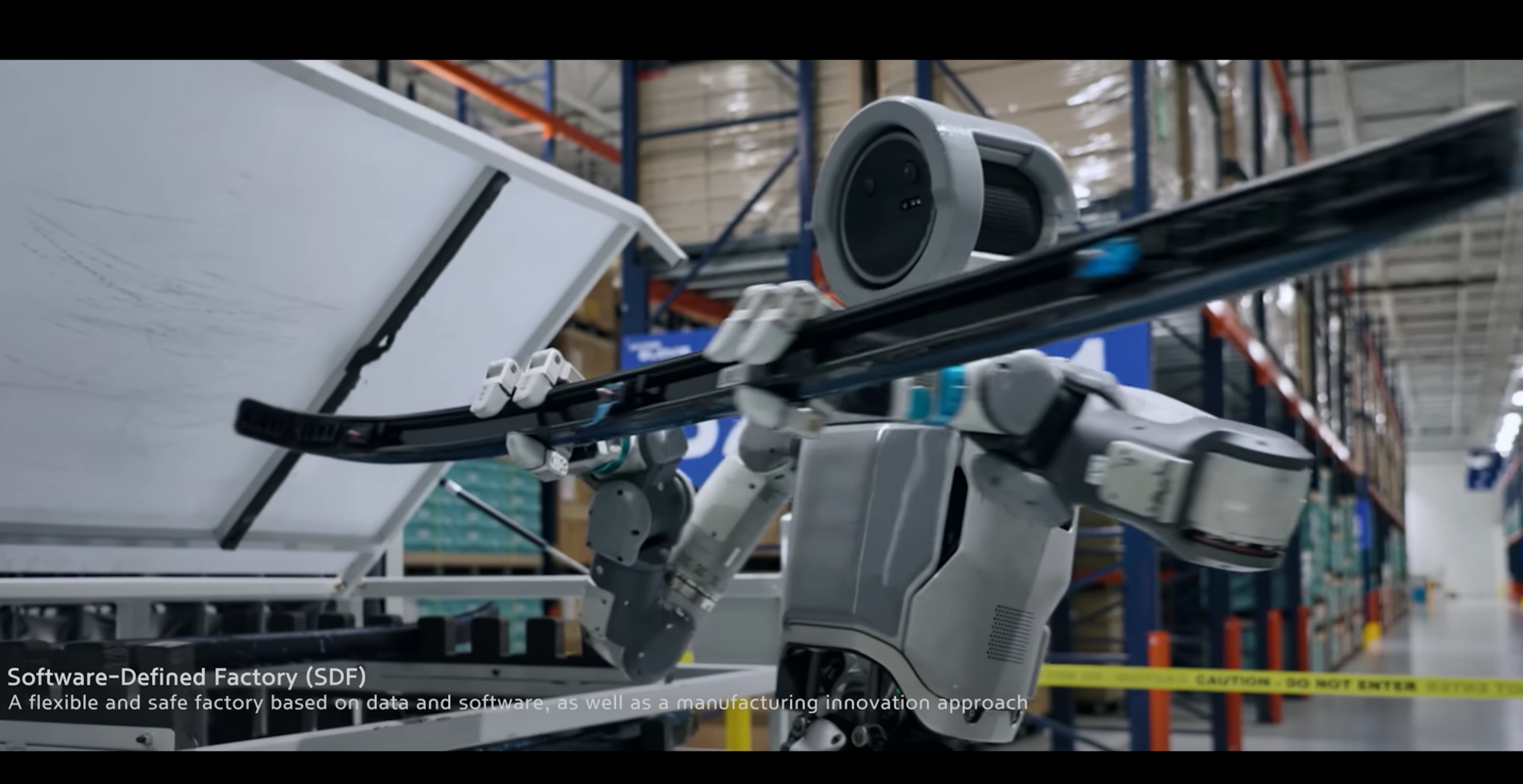 Hyundai Motor Group and its Boston Dynamics subsidiary unveil humanoid robots on Monday, Jan. 5, 2026, that will be deployed at the company's auto factories, including in Georgia. This is a screenshot from the company's presentation at CES in Las Vegas. (Courtesy of Hyundai Motor Group)