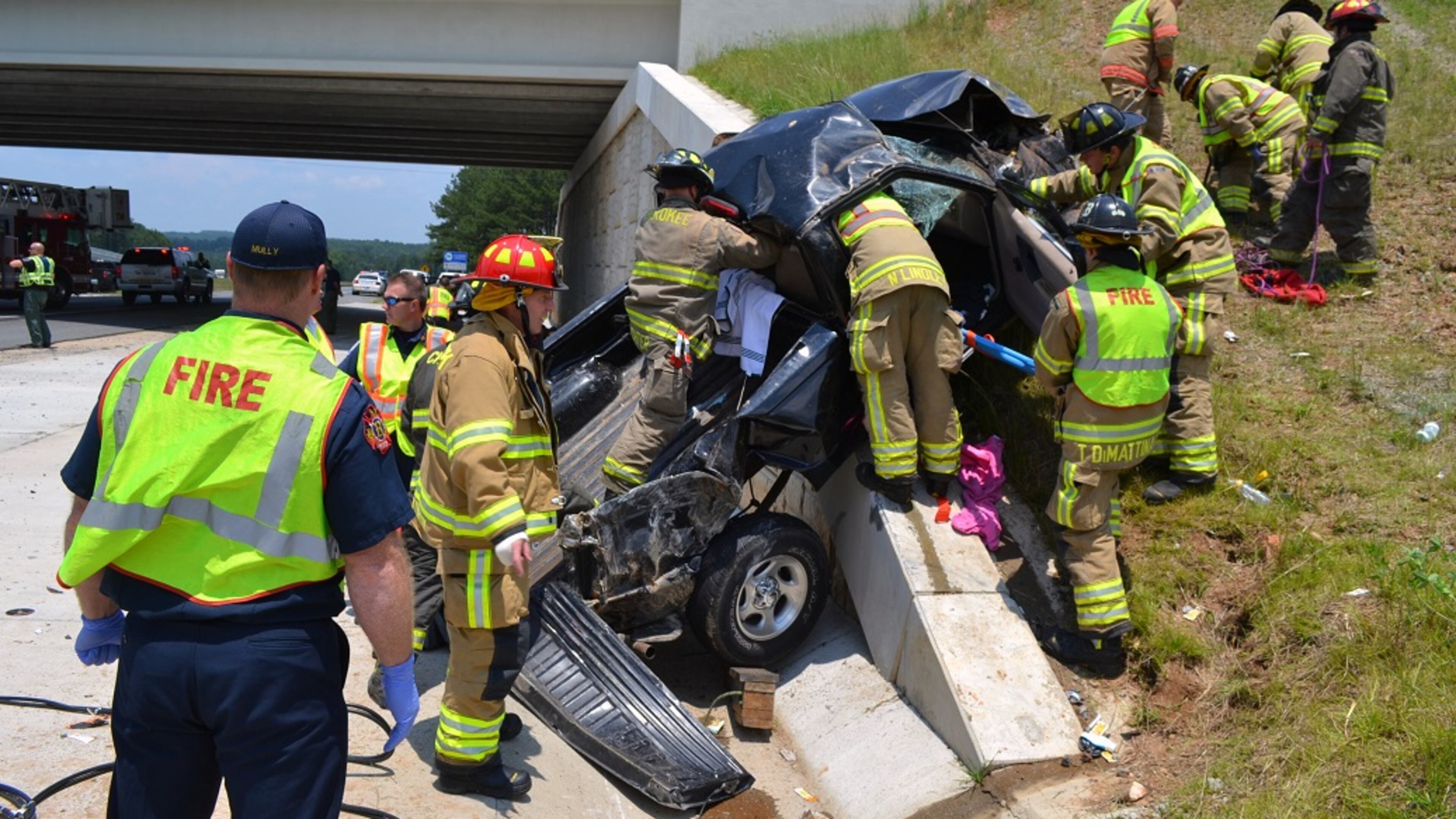 A 5-month-old baby was among three people injured in a Thursday afternoon crash in Woodstock.