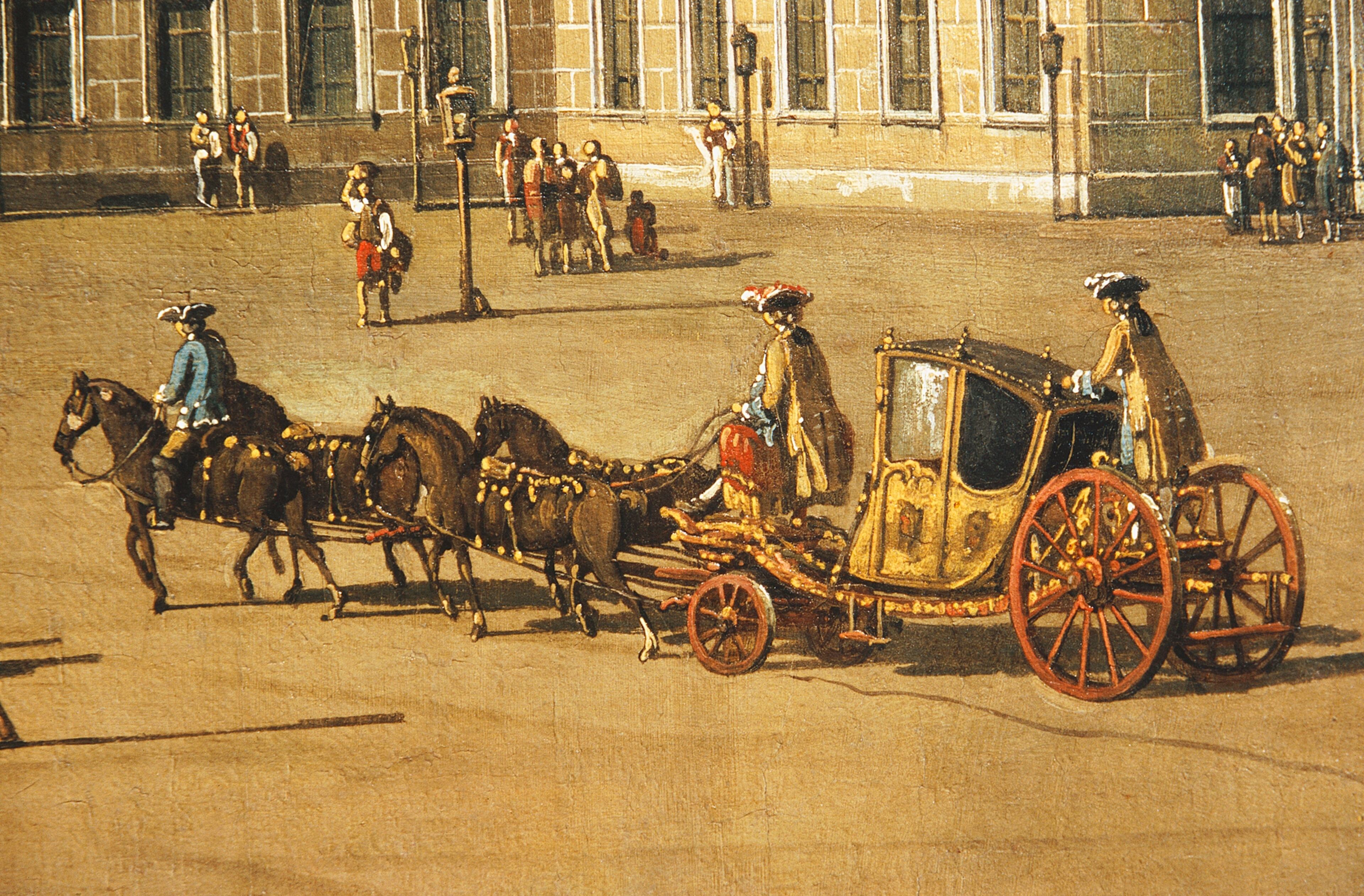 Bernardo Bellotto, called Canaletto, 1722-1780 'The Imperial Summer residence of Schönbrunn' - detail 1759/1761 Kunsthistorisches Museum Wien