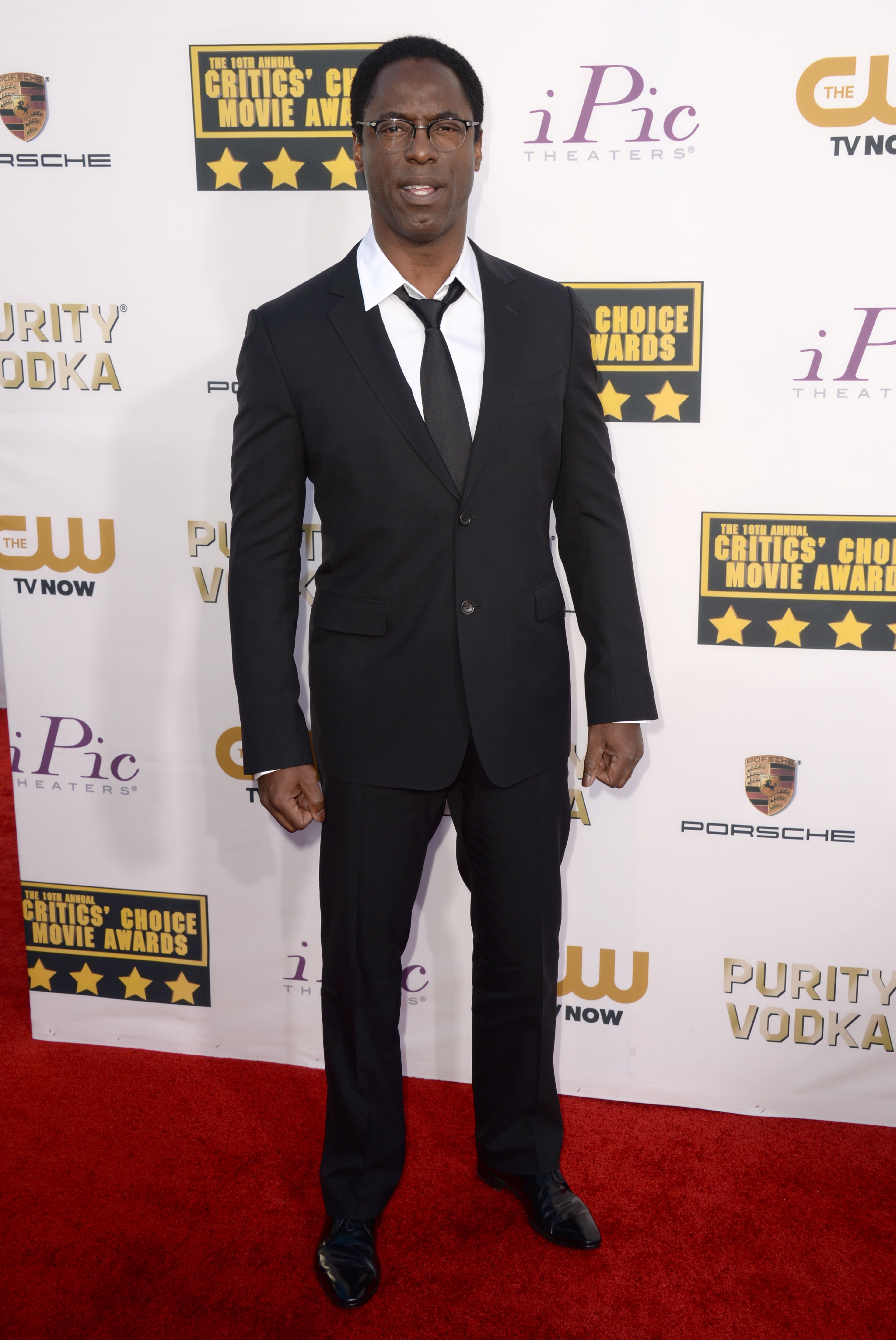Isaiah Washington arrives at the 19th annual Critics' Choice Movie Awards at the Barker Hangar on Thursday, Jan. 16, 2014, in Santa Monica, Calif. (Photo by Jordan Strauss/Invision/AP)
